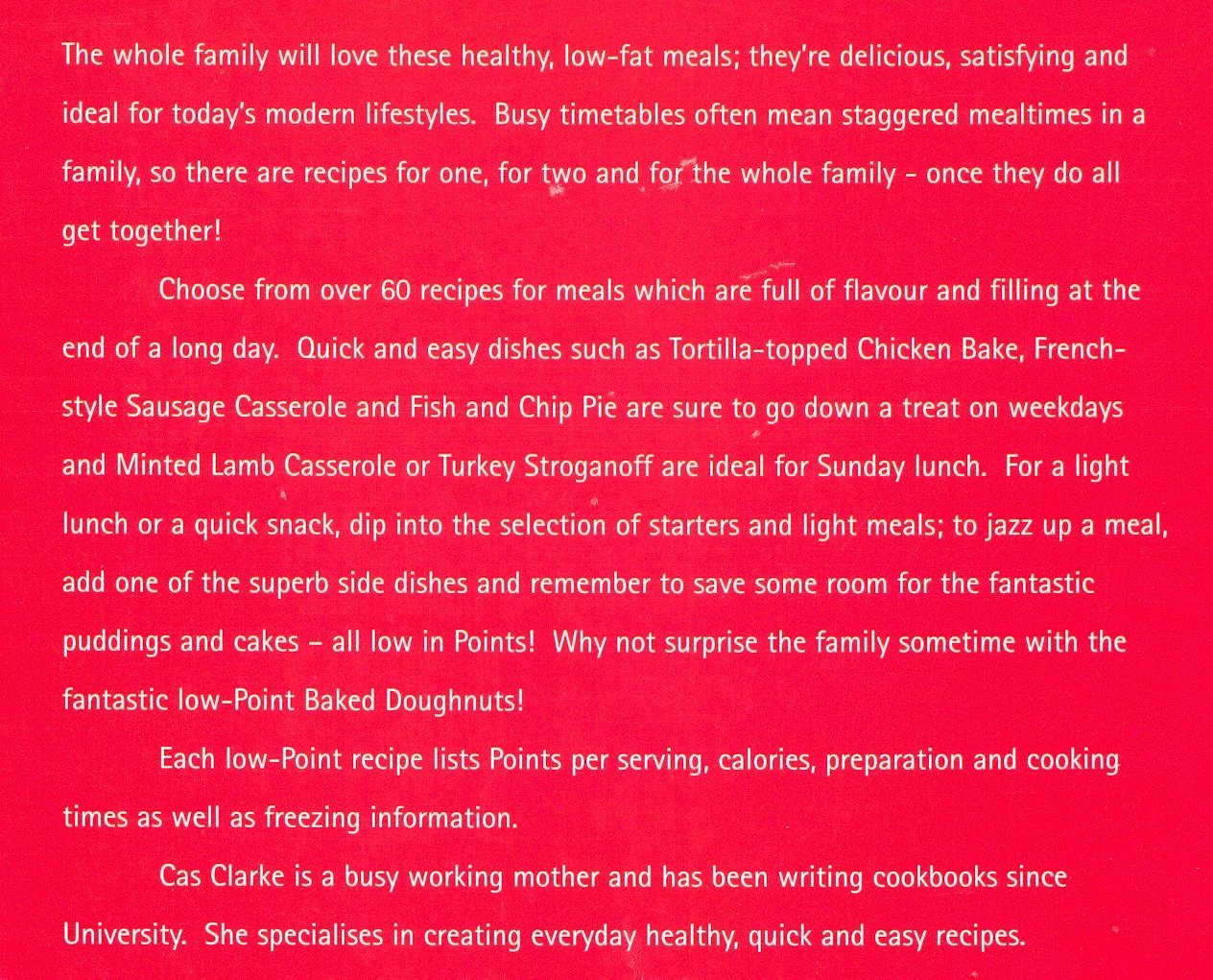 Weight Watchers Low Point Family Meals: Over 60 Recipes Low in Points,Used