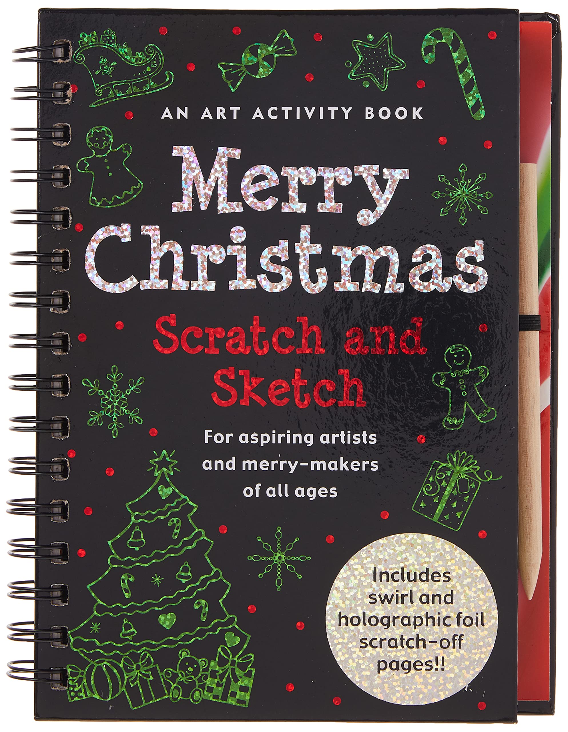 Merry Christmas Scratch and Sketch: An Art Activity Book for Aspiring Artists and MerryMakers of All Ages (Scratch & Sketch),Used