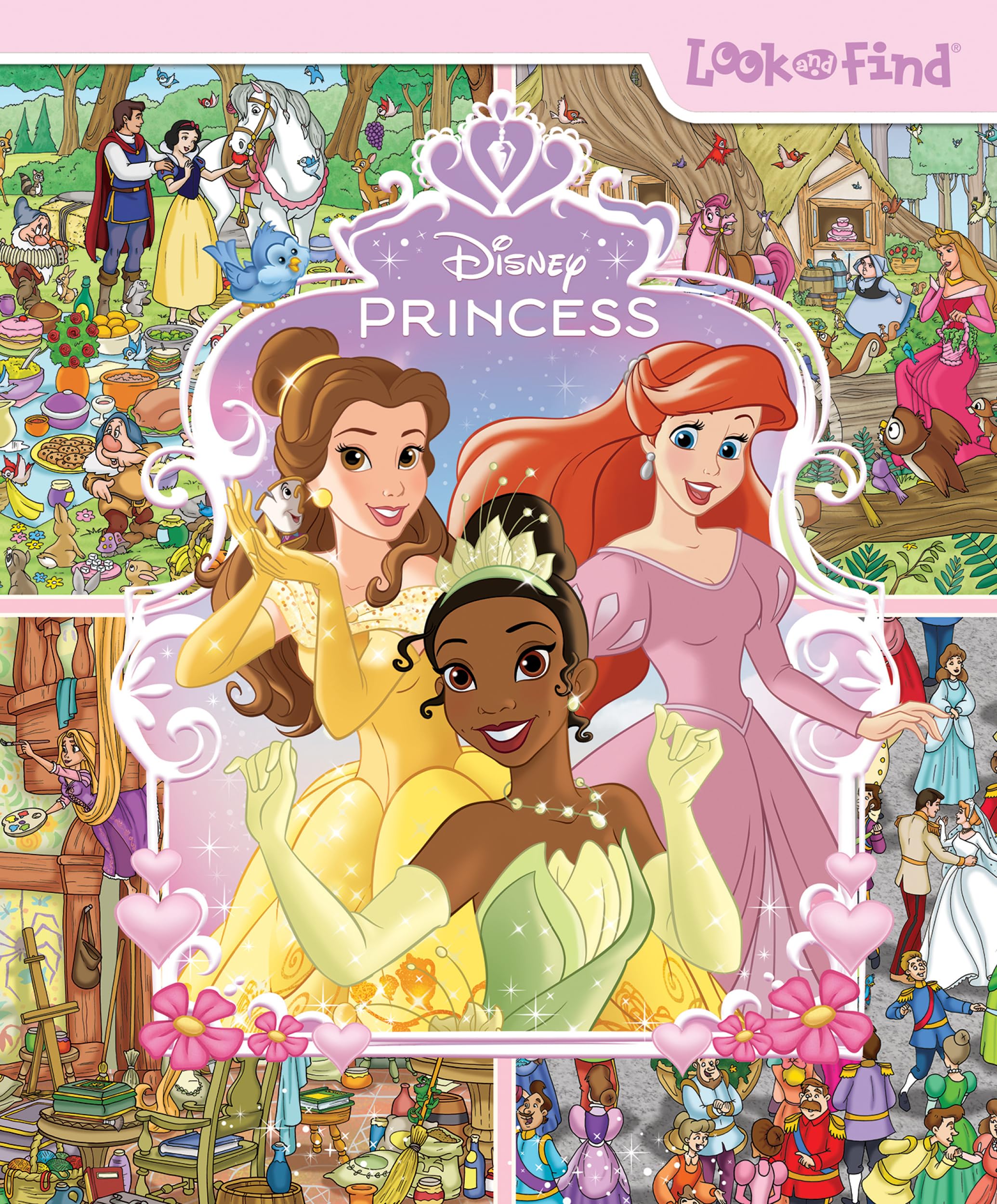 Disney Princess Cinderella, Tangled, Aladdin and More! Look and Find Activity Book  PI Kids