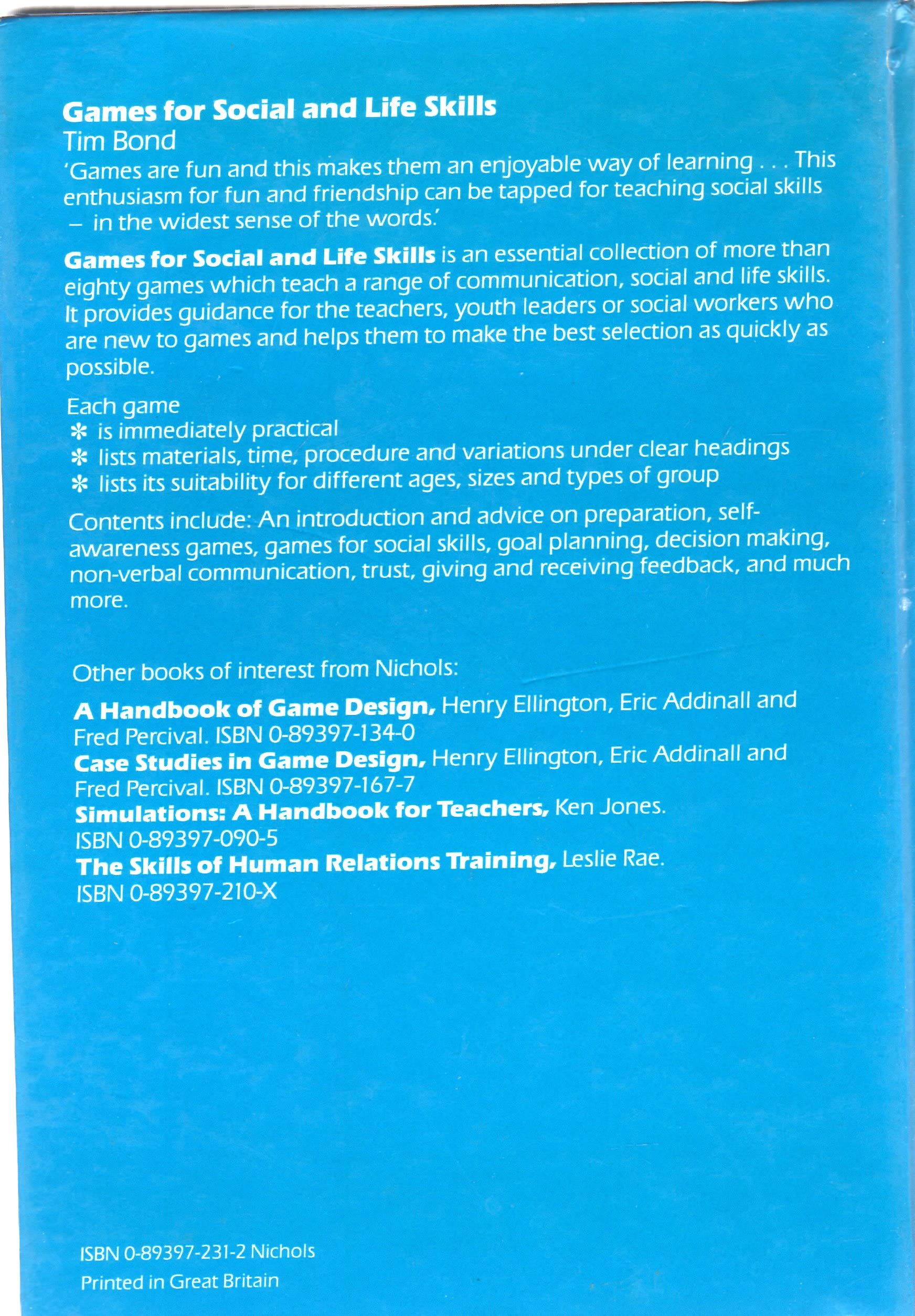 Games for Social and Life Skills,Used