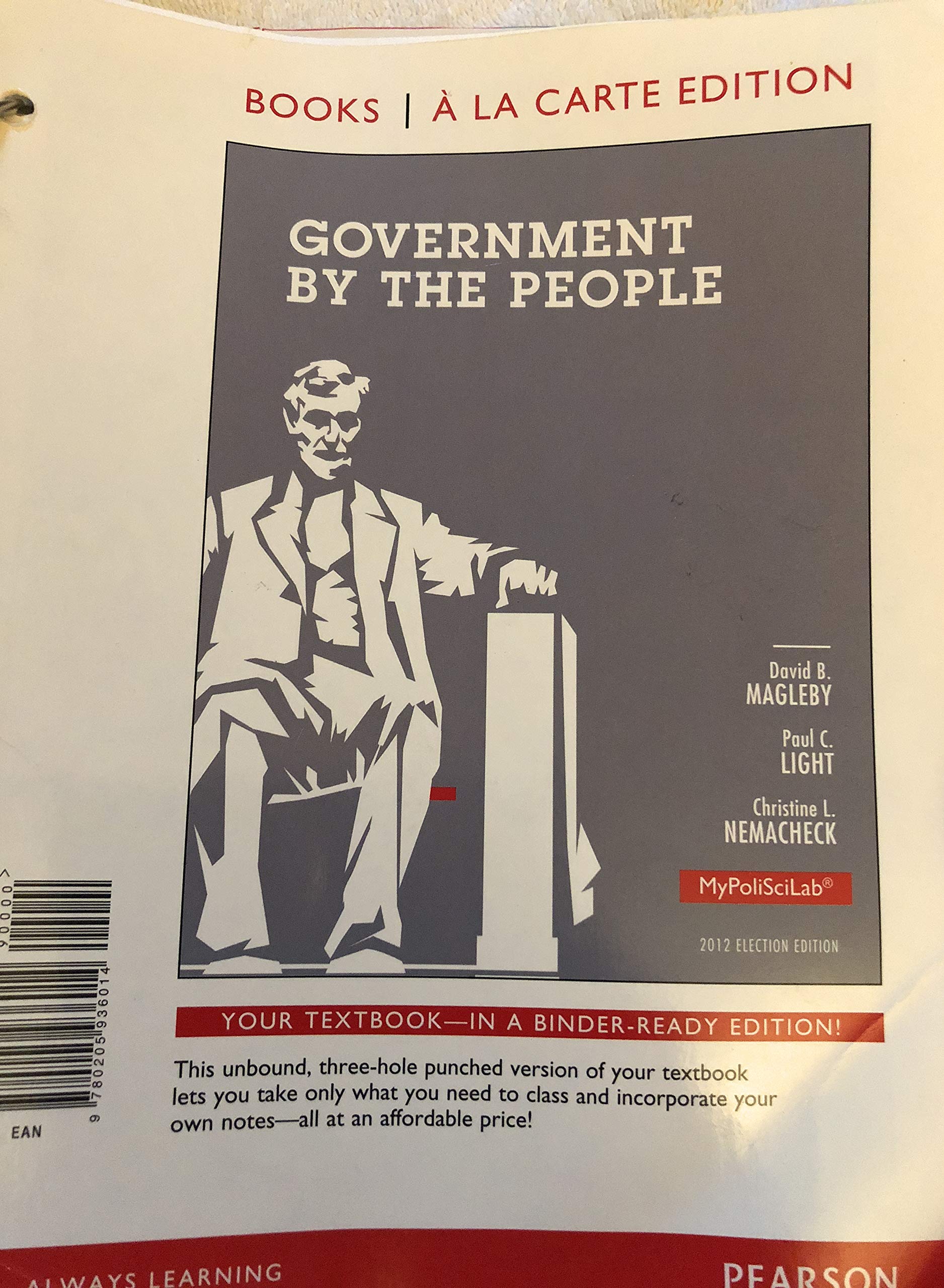 Government by the People: 2012 Election Edition: Includes Voter Registration Application,New