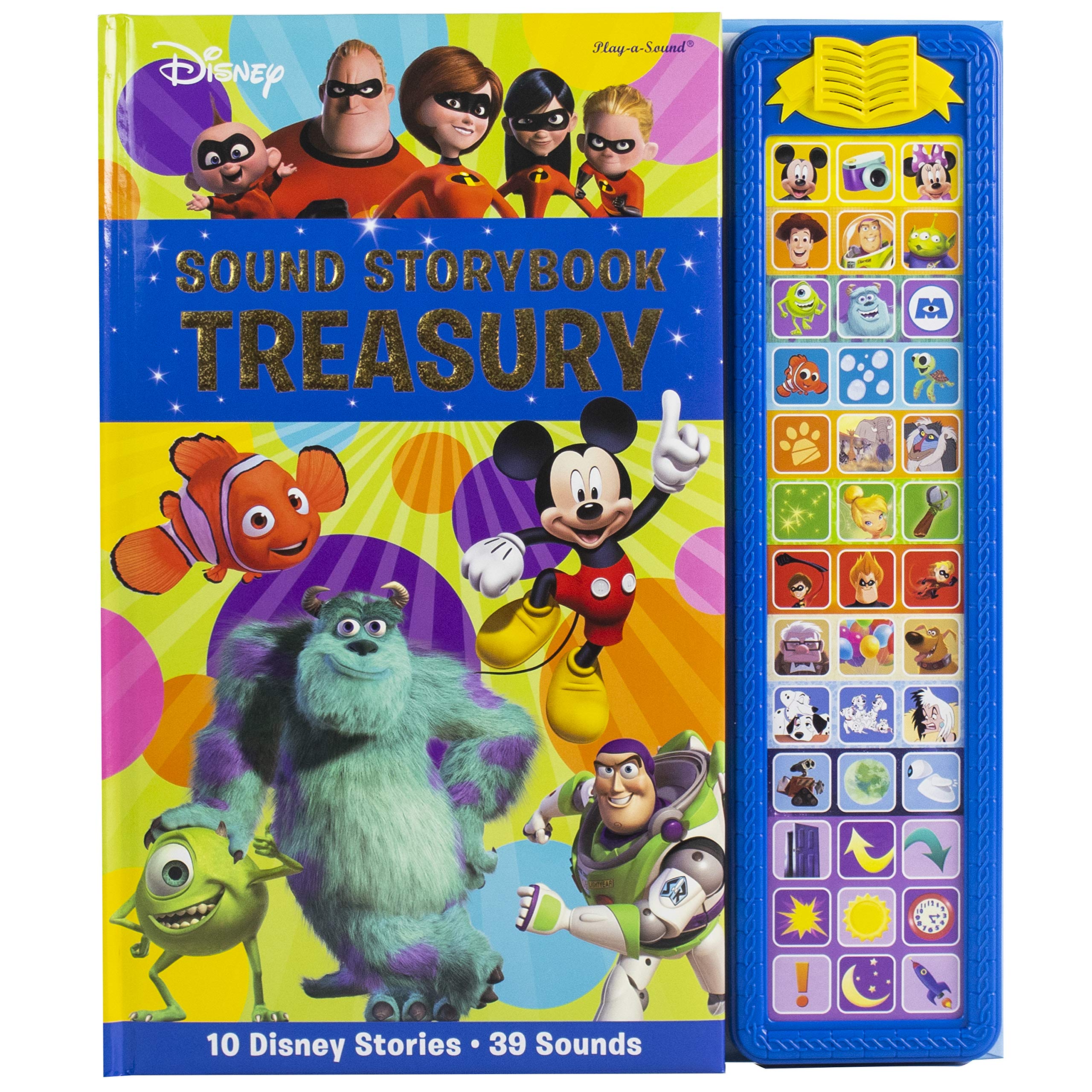 Disney Mickey Mouse, Minnie, Toy Story, And More!  Sound Storybook Treasury Board Book  Pi Kids,Used