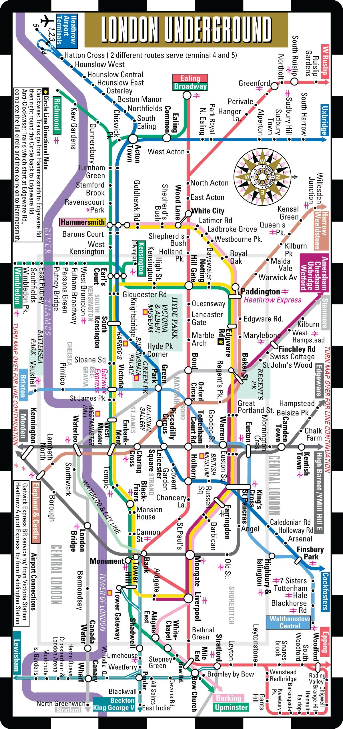 Streetwise London Underground Map The Tube Laminated London Metro Map Folding Pocket & Wallet Size Metro Map For Travel,Used