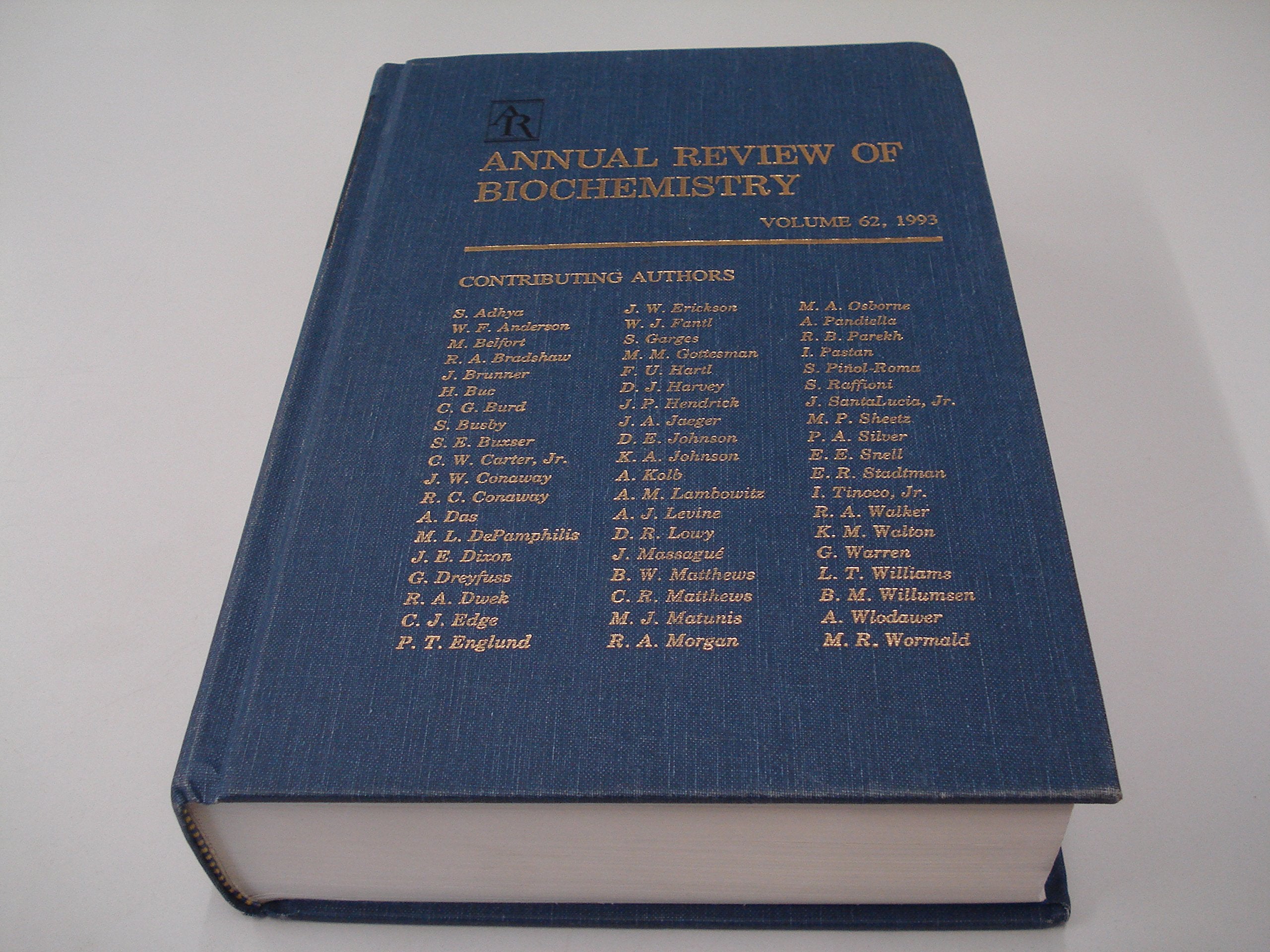 Annual Review of Biochemistry: 1993,Used