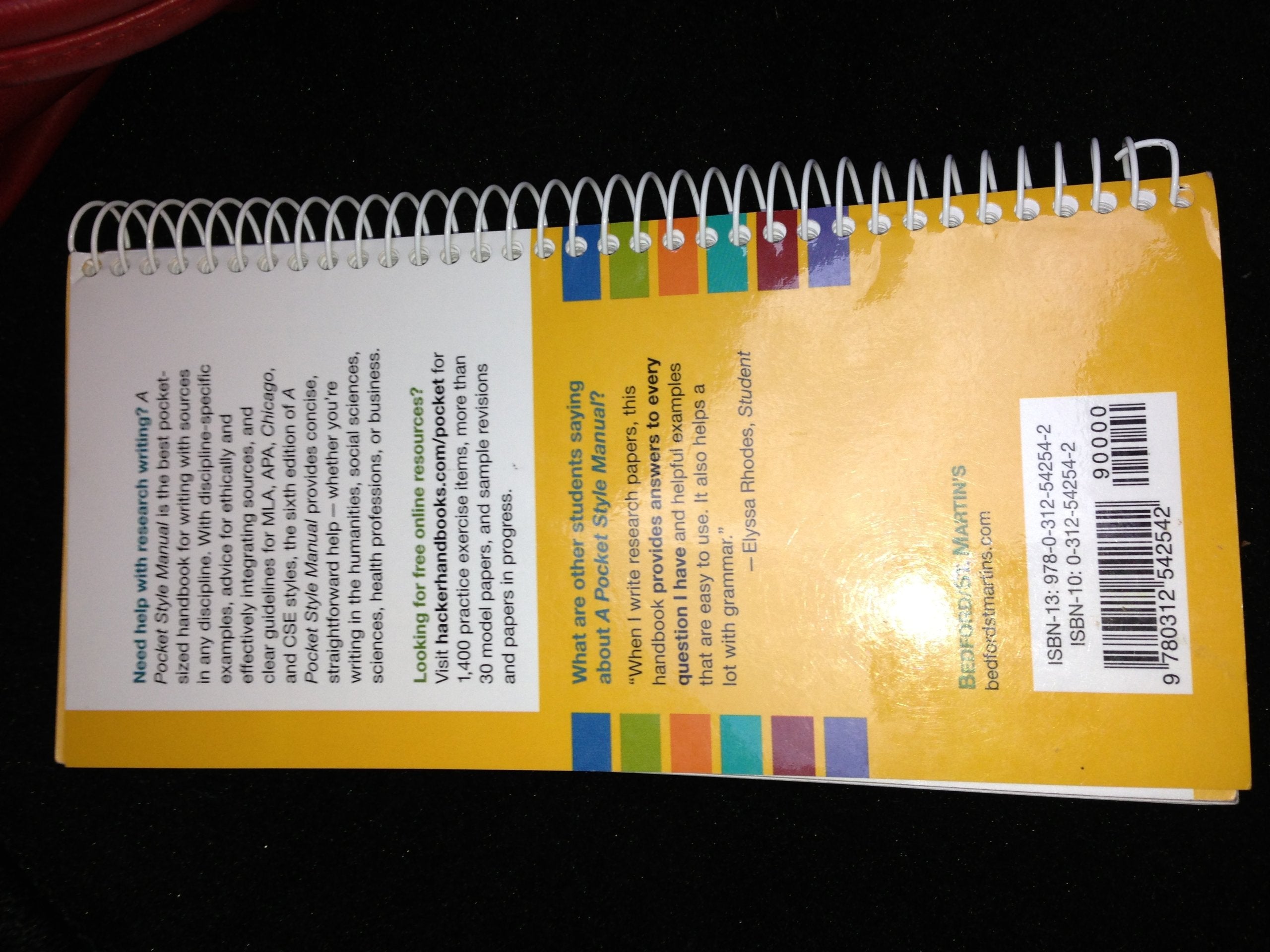 A Pocket Style Manual,Used