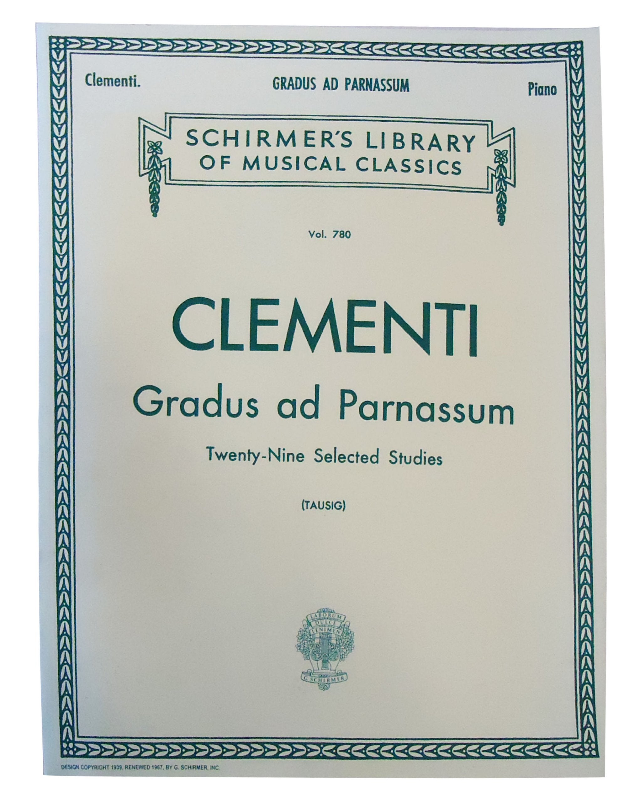 Muzio Clementi: Gradus Ad Parnassum (Schirmer's Library of Musical Classics),New
