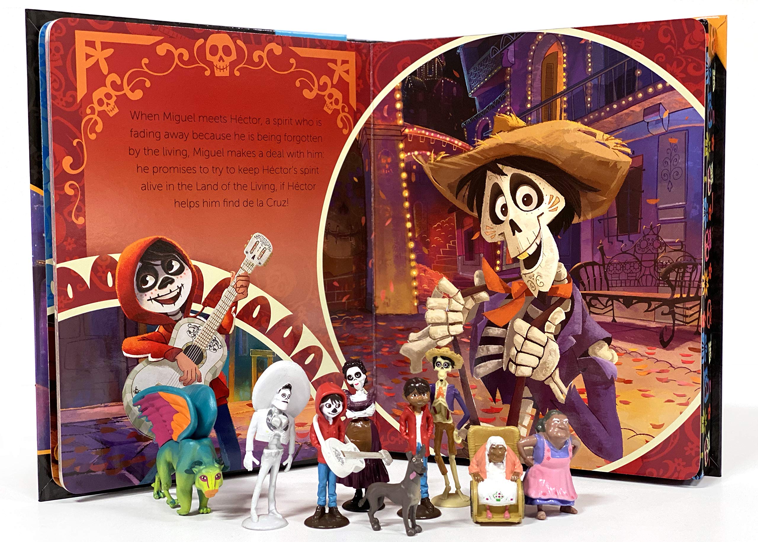 Phidal Disney/Pixar Coco My Busy Book 10 Figurines and a Playmat,Used