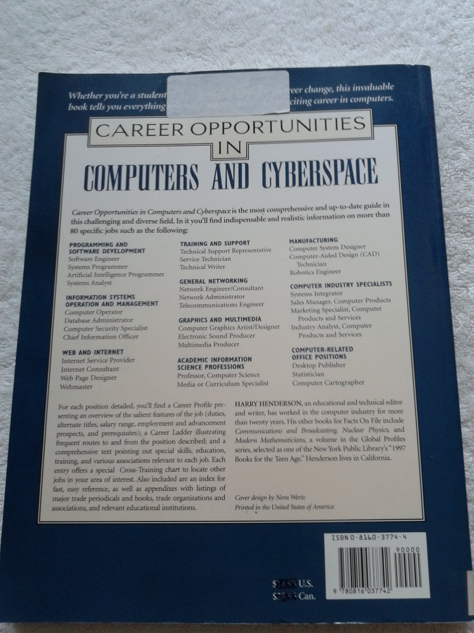 Career Opportunities in Computers and Cyberspace,Used