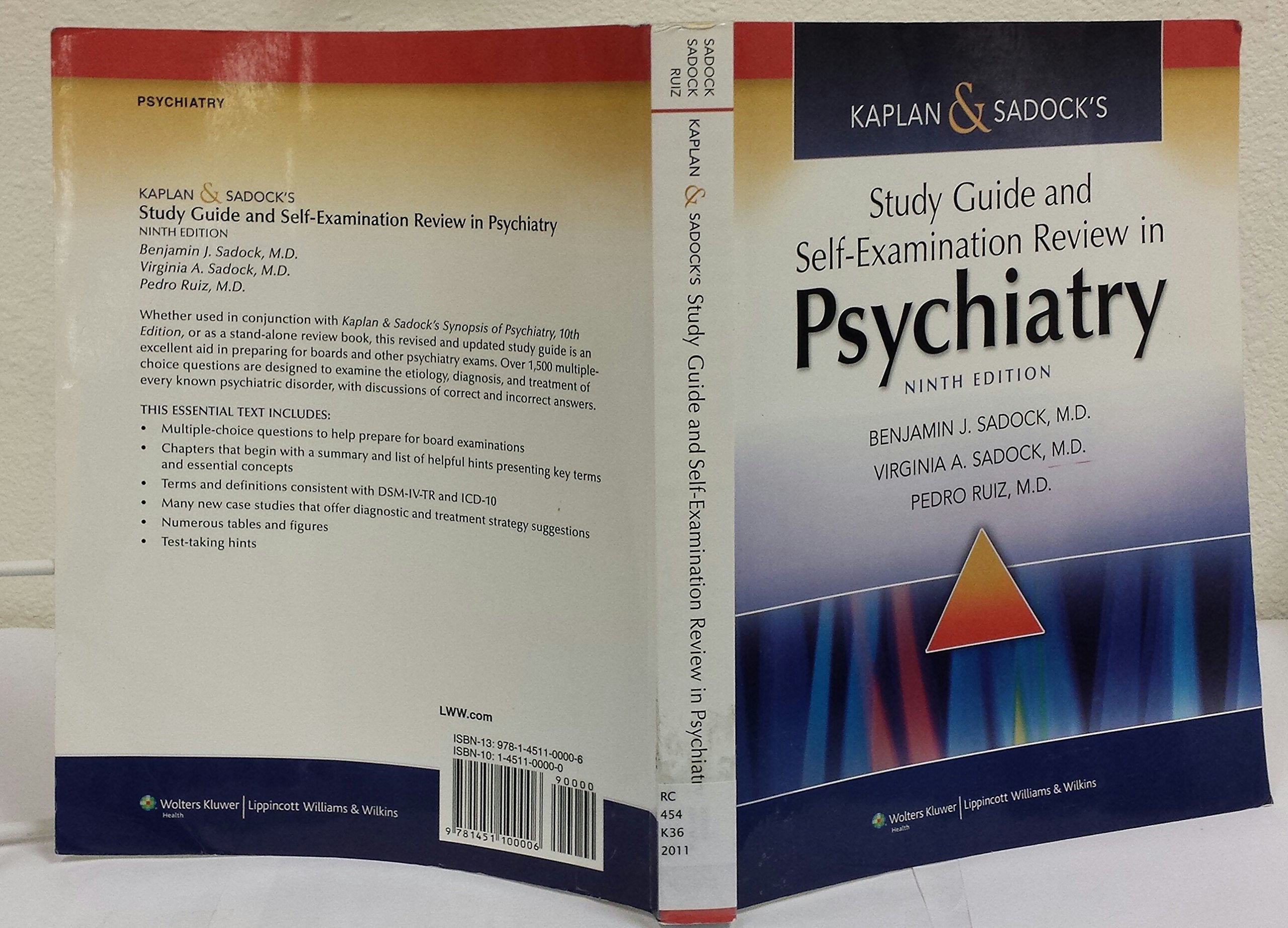 Kaplan & Sadock's Study Guide and SelfExamination Review in Psychiatry (STUDY GUIDE/SELF EXAM REV/ SYNOPSIS OF PSYCHIATRY (KAPL,New
