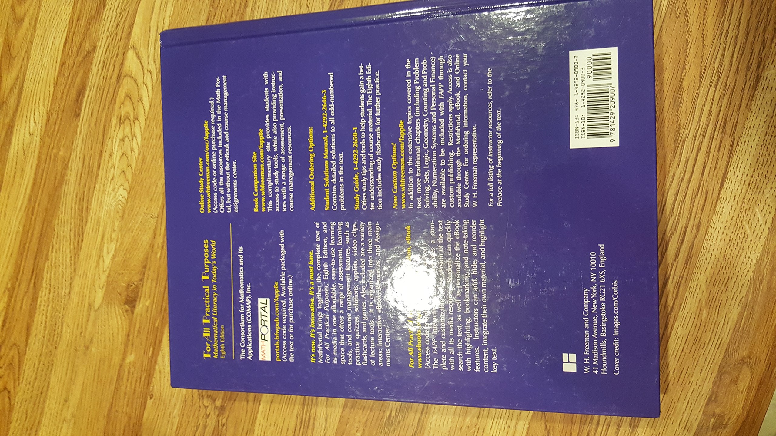 For All Practical Purposes: Mathematical Literacy in Today's World,New