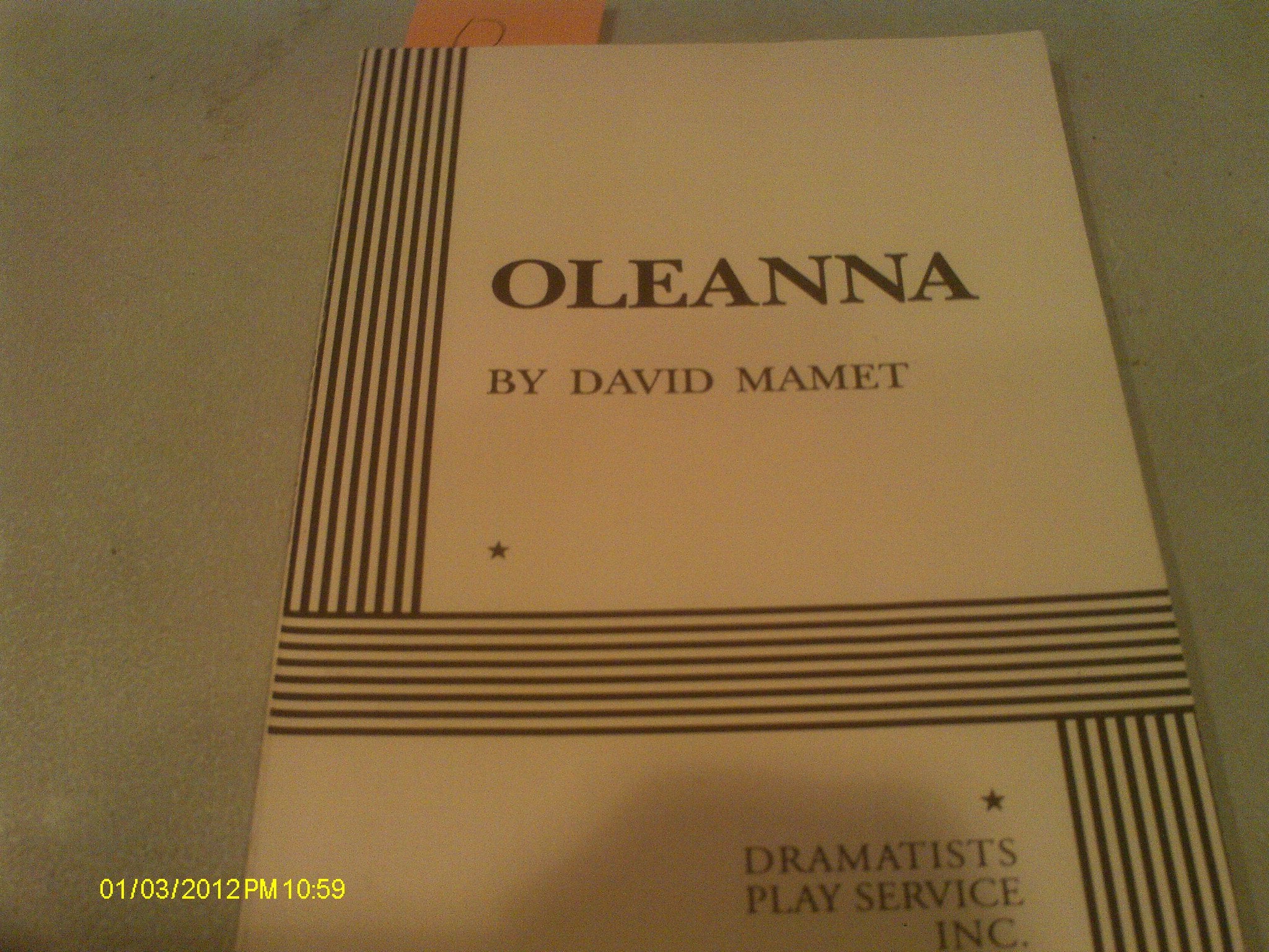 Oleanna (Acting Edition For Theater Productions),Used