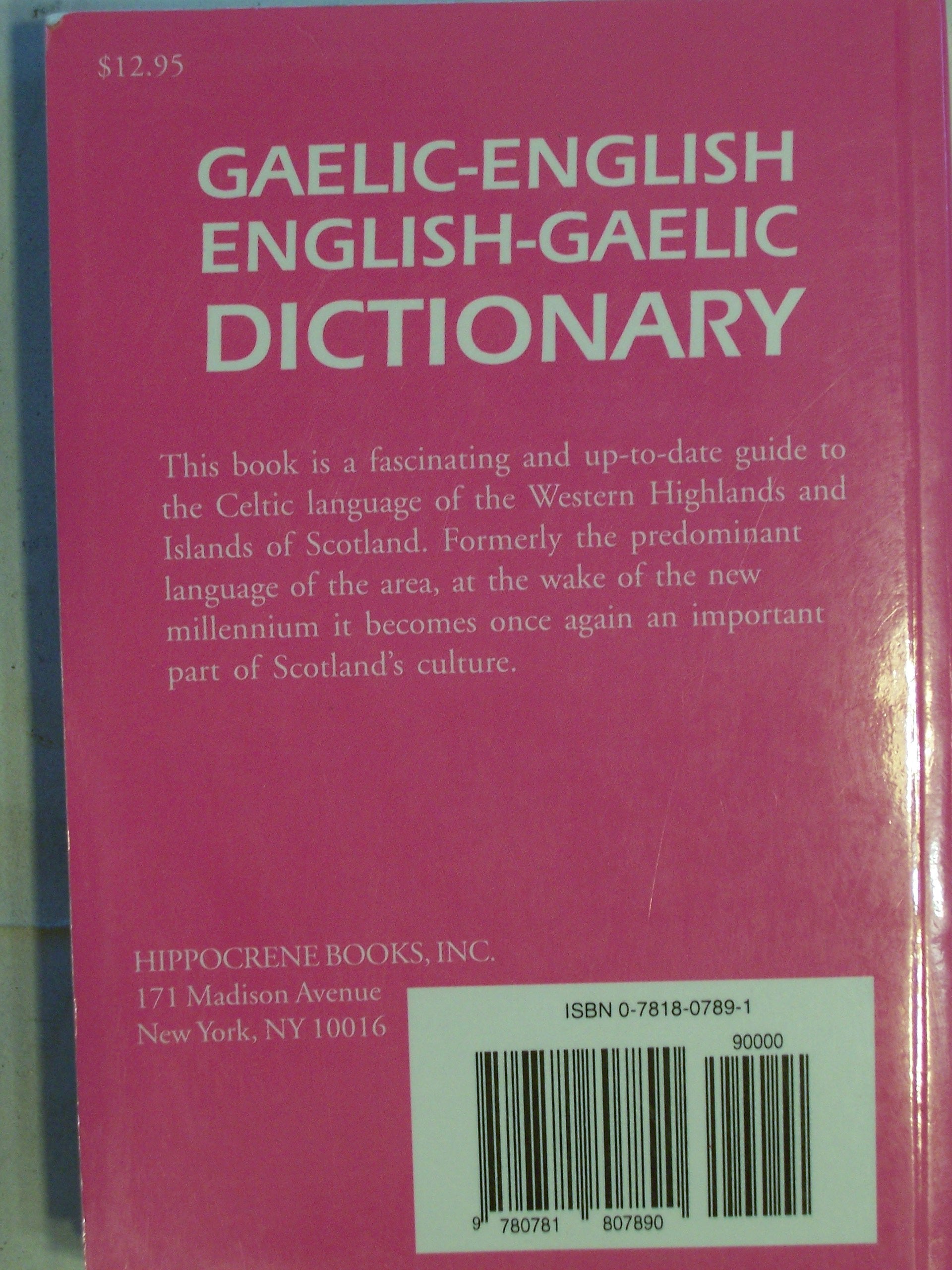 GaelicEnglish/EnglishGaelic Dictionary,Used