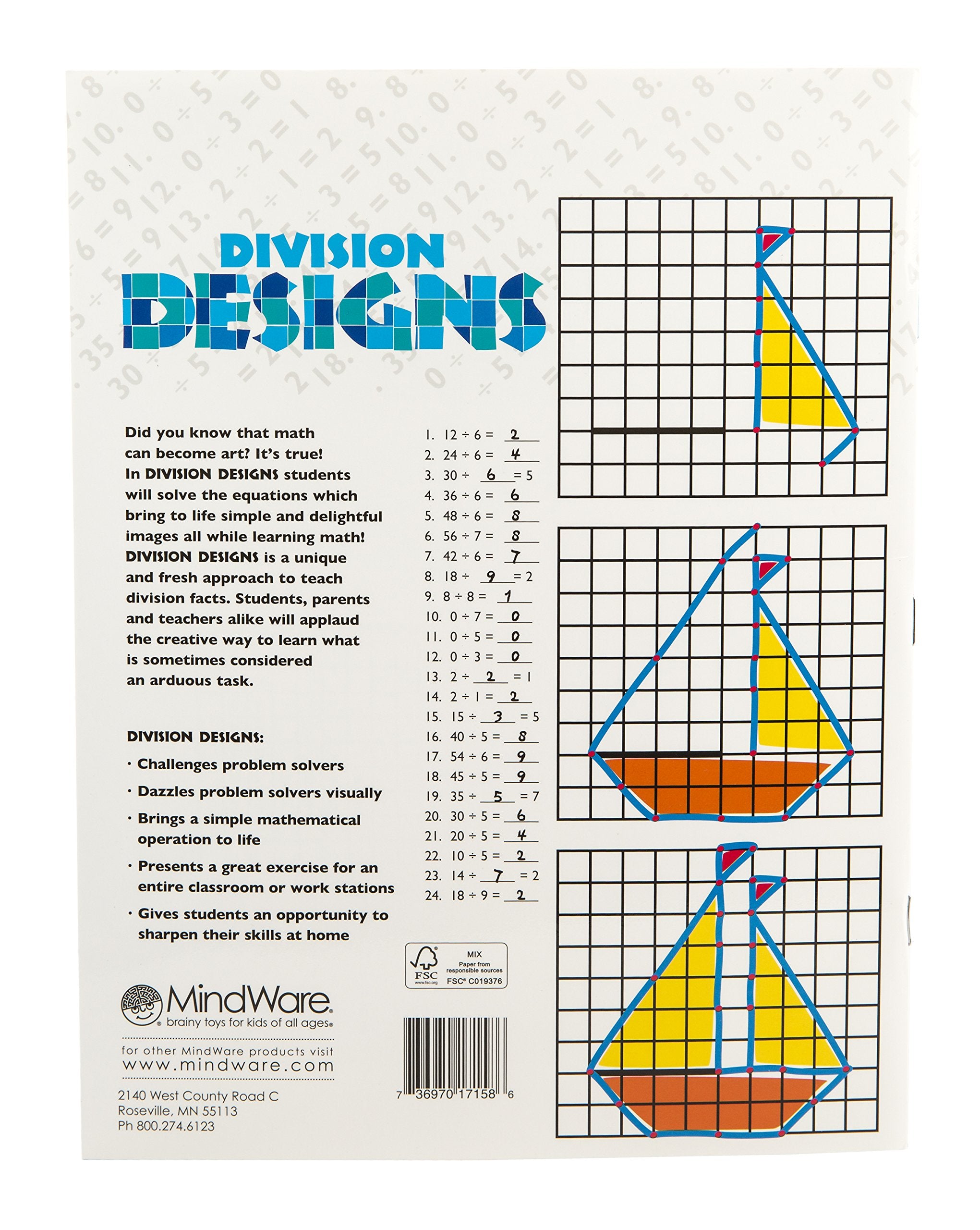 MindWare Math Mosaics: Division Designs,New