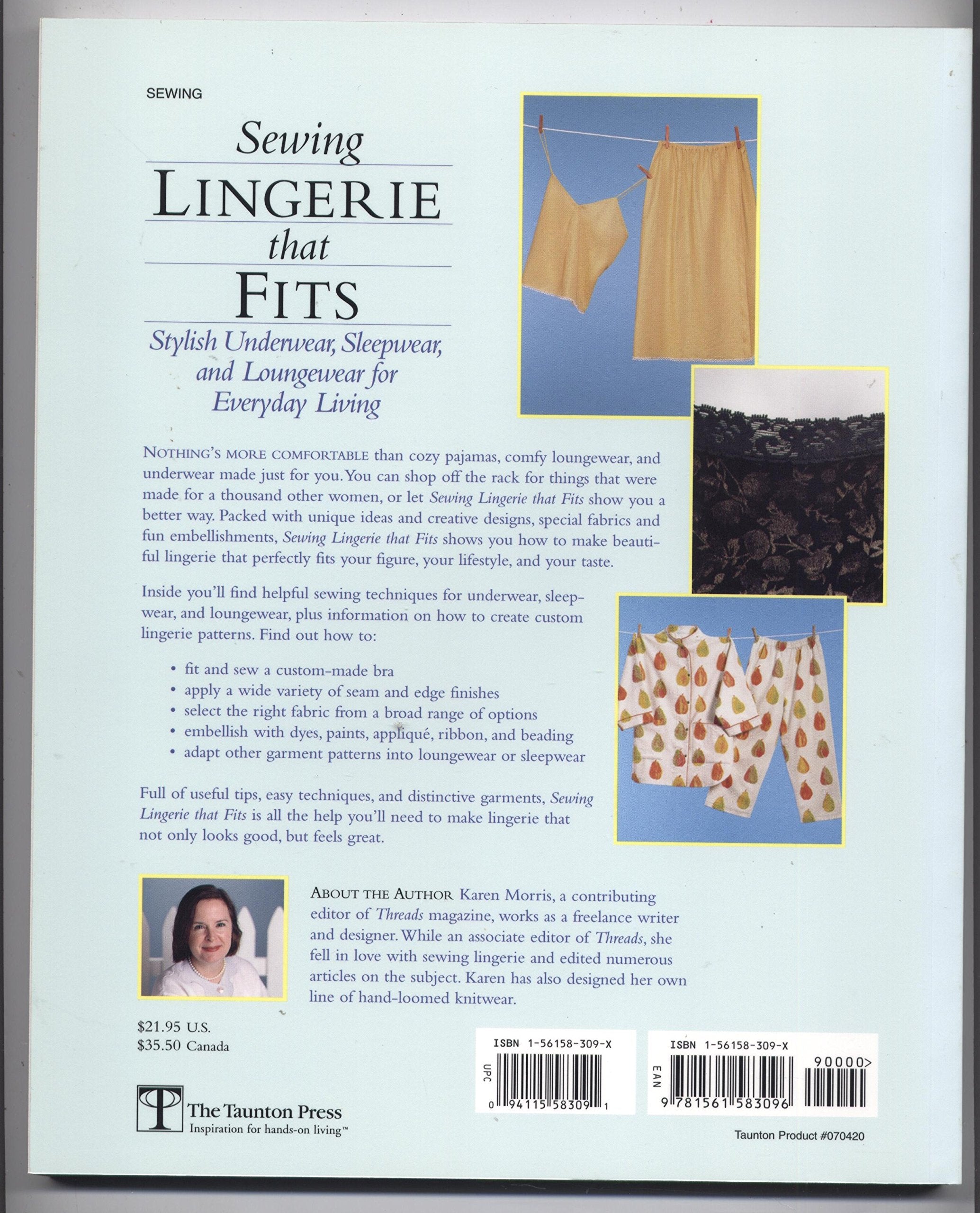 Sewing Lingerie That Fits: Stylish Underwear, Sleepwear And Loungewear For Everyday Living,New