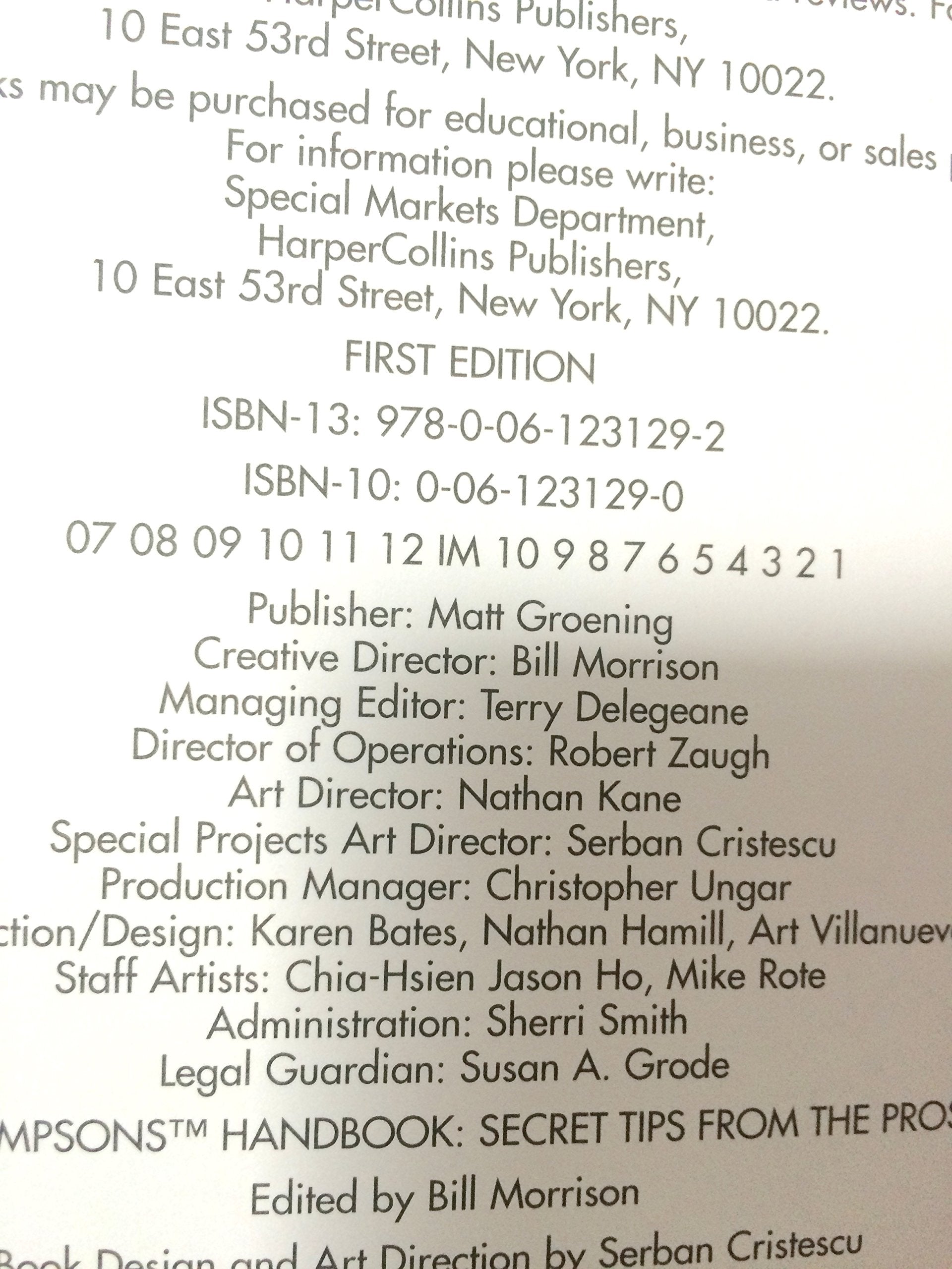 The Simpsons Handbook: Secret Tips from the Pros,Used