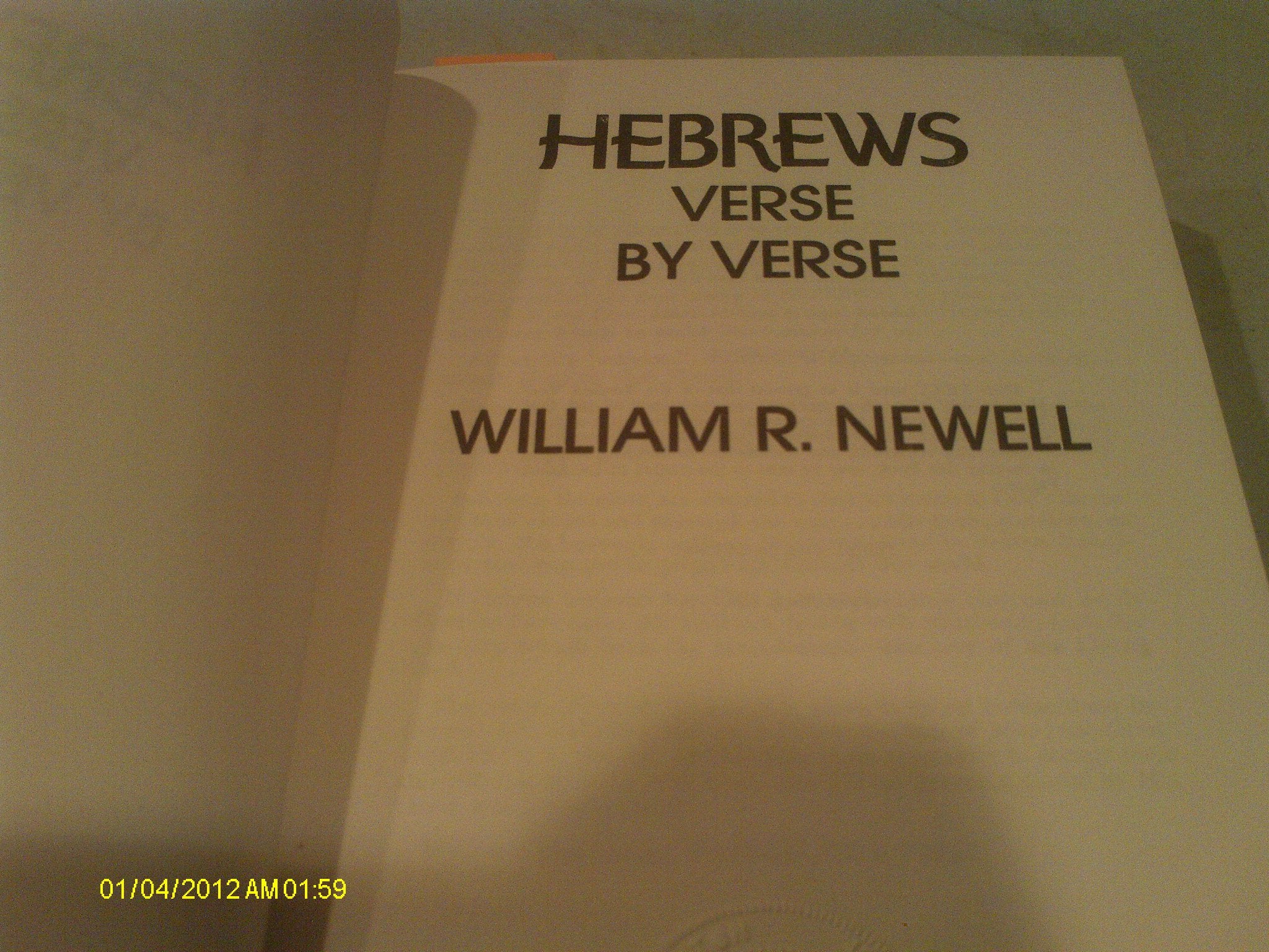 Hebrews, Verse By Verse,Used
