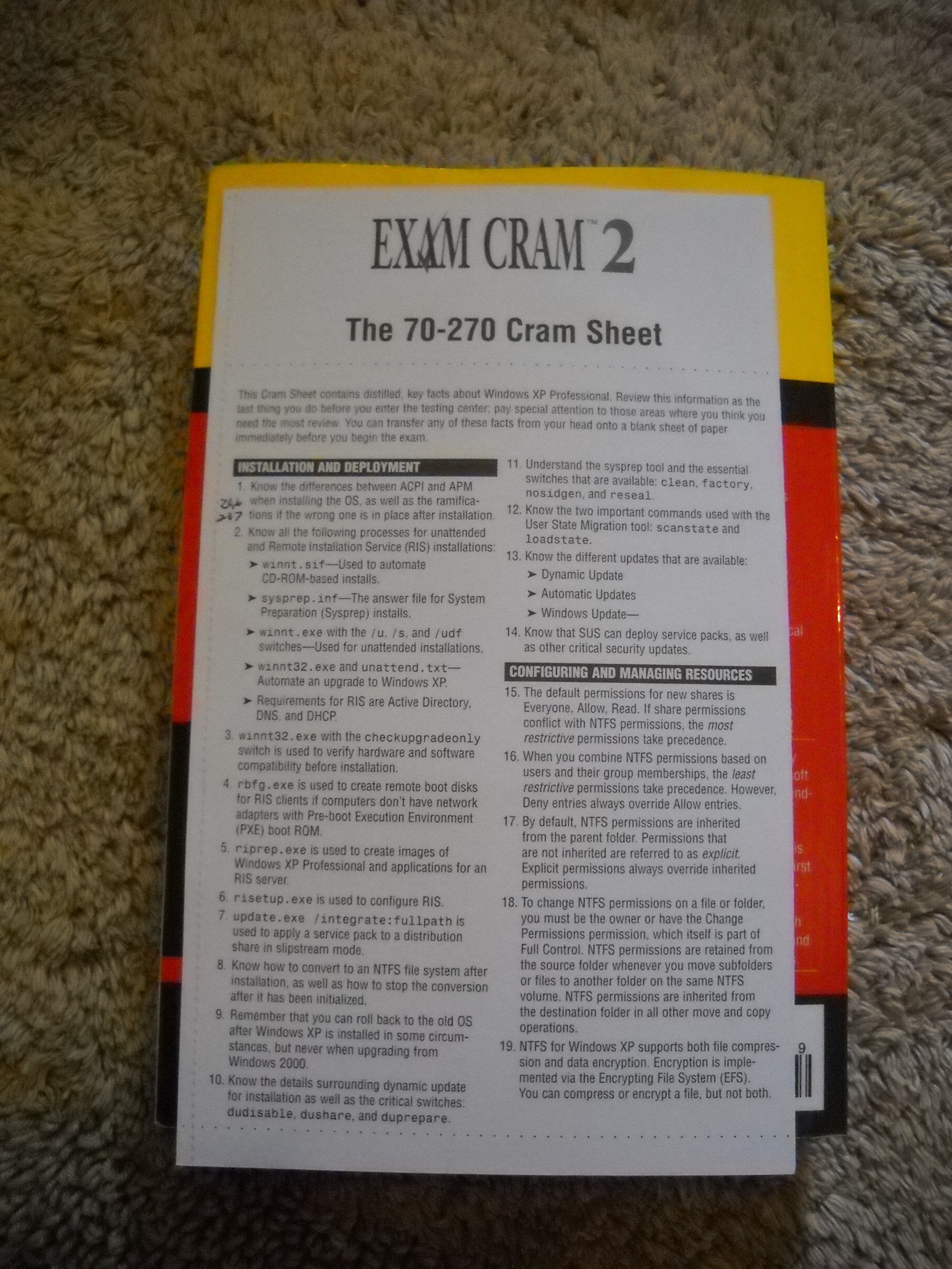 Windows Xp Professional Exam Cram 2,Used
