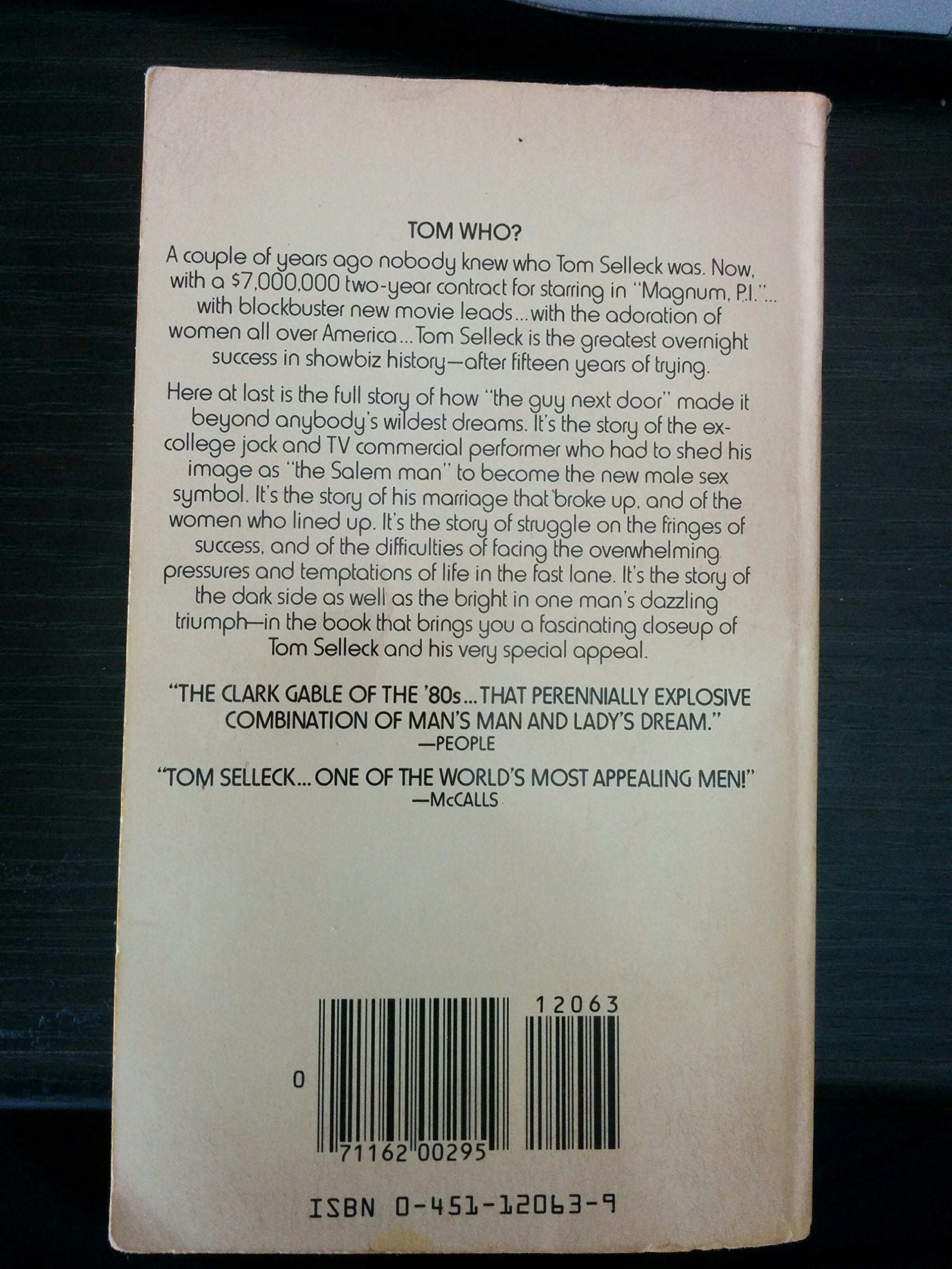 Tom Selleck: An Unauthorized Biography,Used