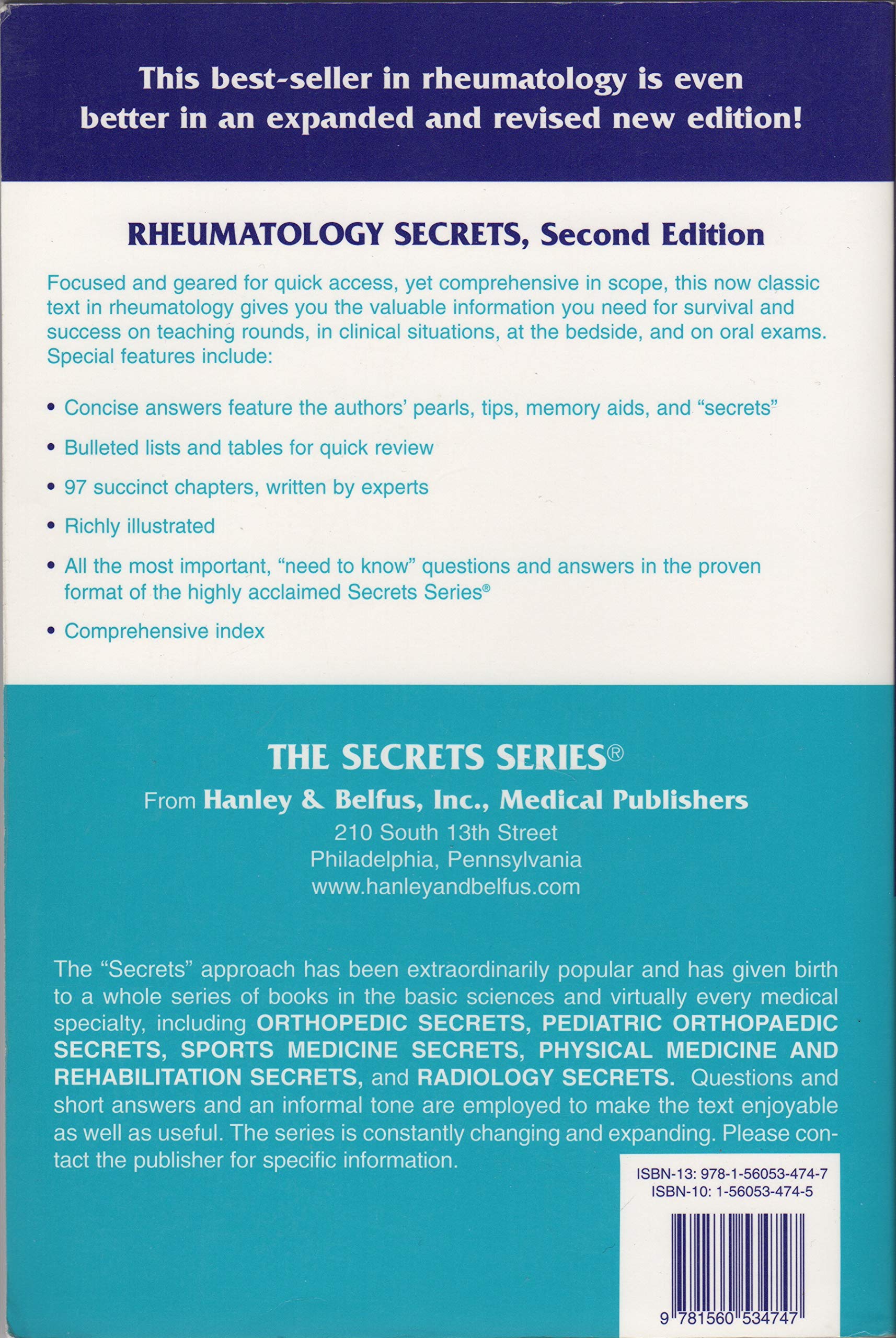 Rheumatology Secrets,Used