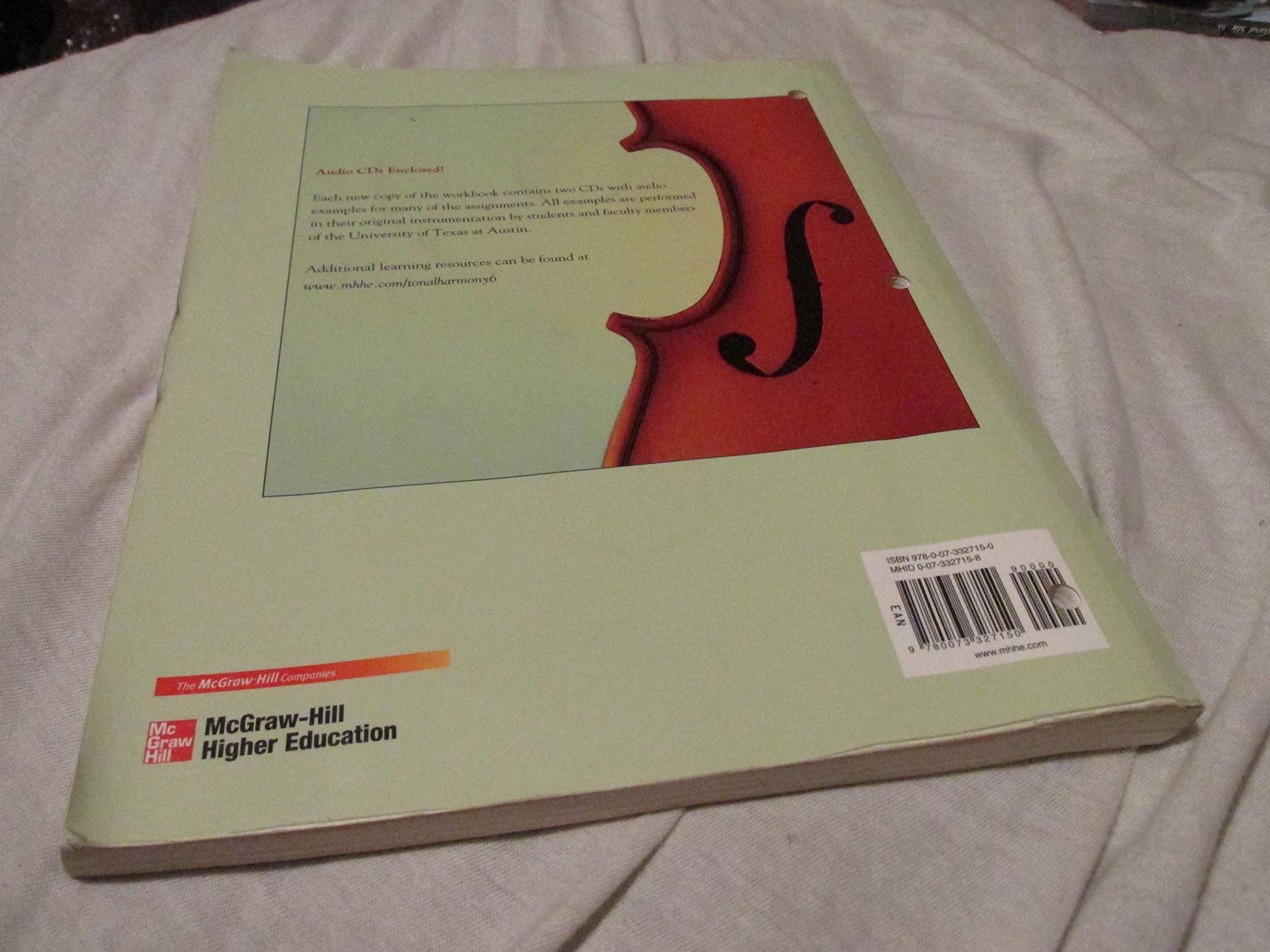 Workbook for Tonal Harmony with an Introduction to TwentiethCentury Music, 6th Edition,New