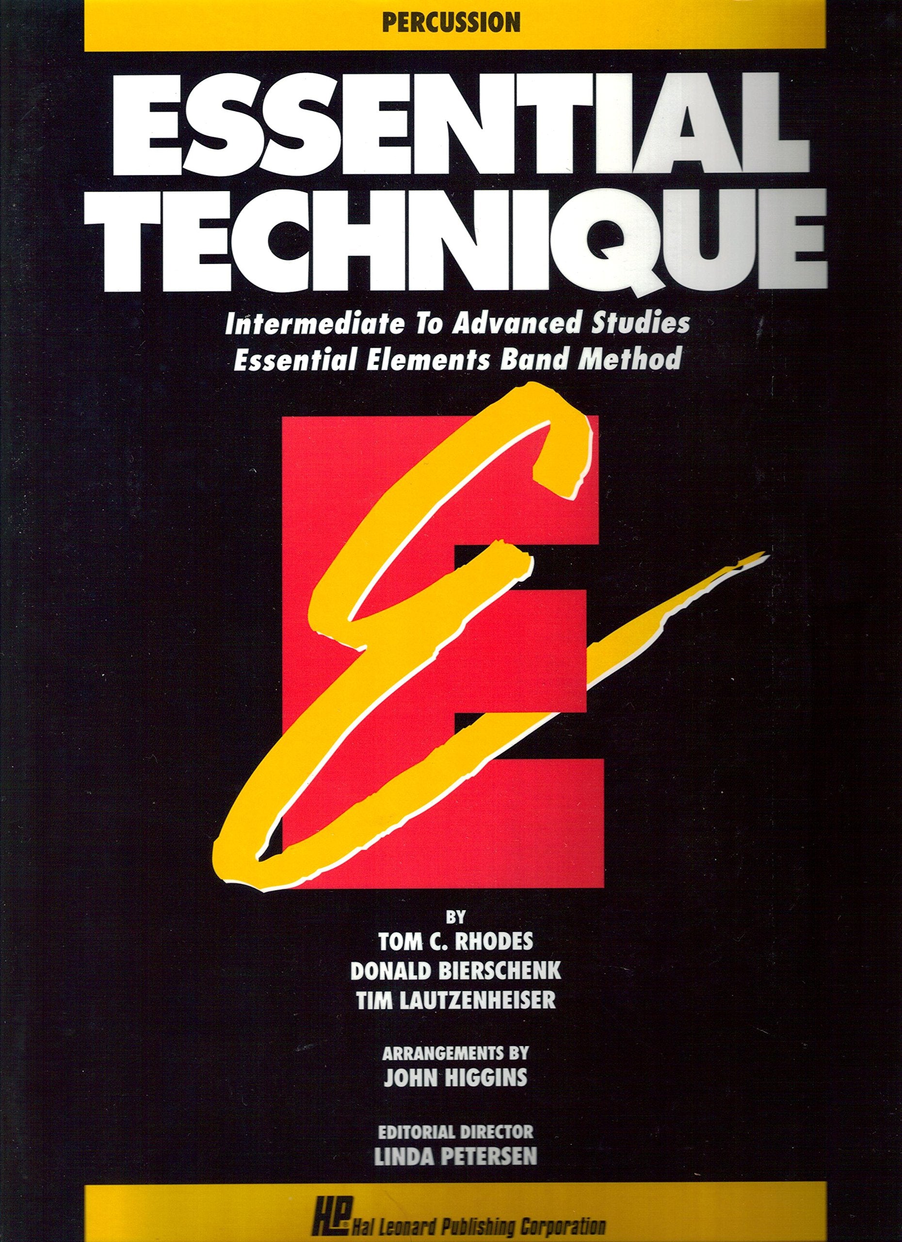 ESSENTIAL TECHNIQUE ORIGINAL SERIES (BLACK) PERCUSSION INTERMEDIATE/ADVANCED STUDIES,Used