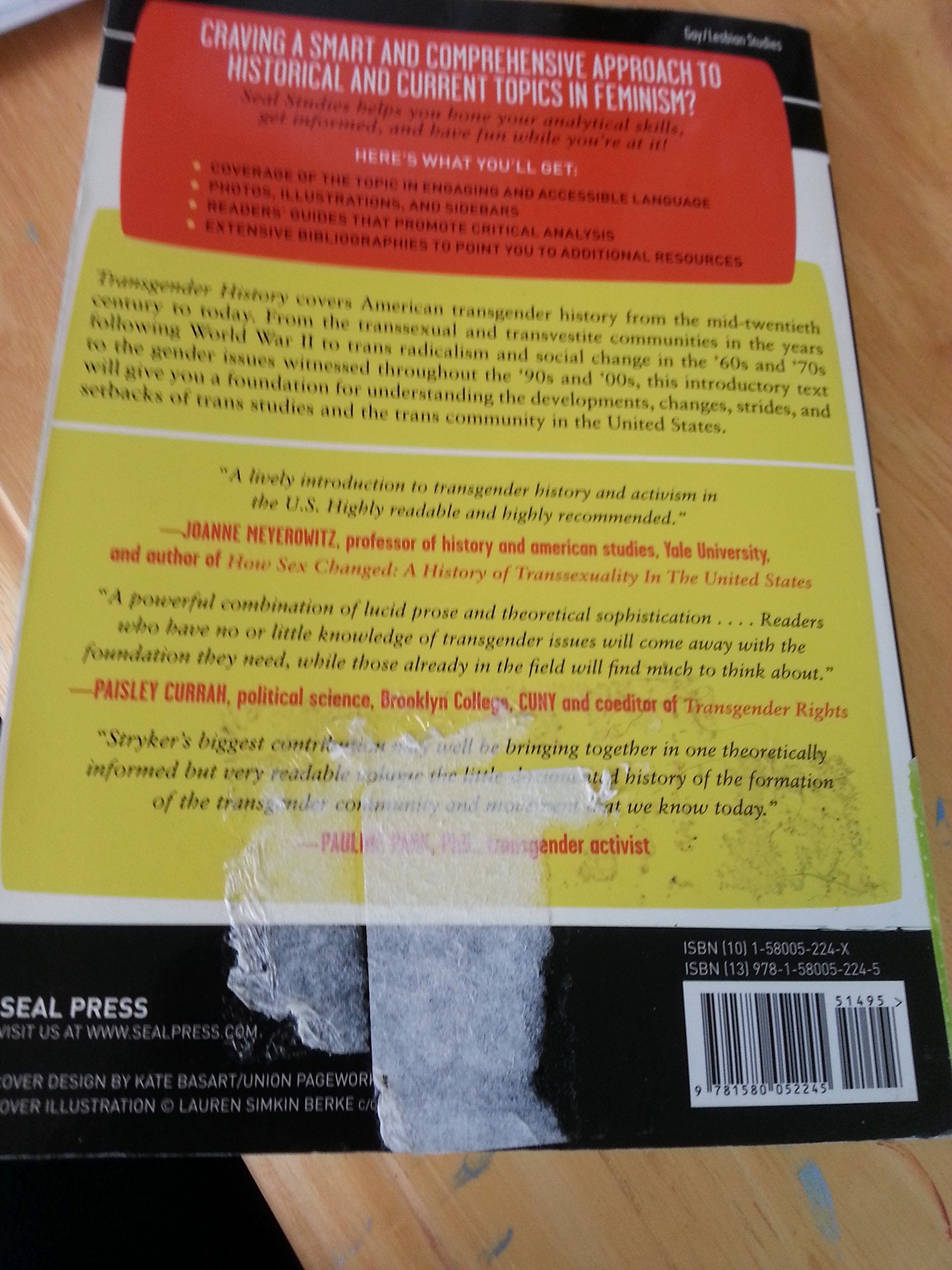 Transgender History (Seal Studies),Used