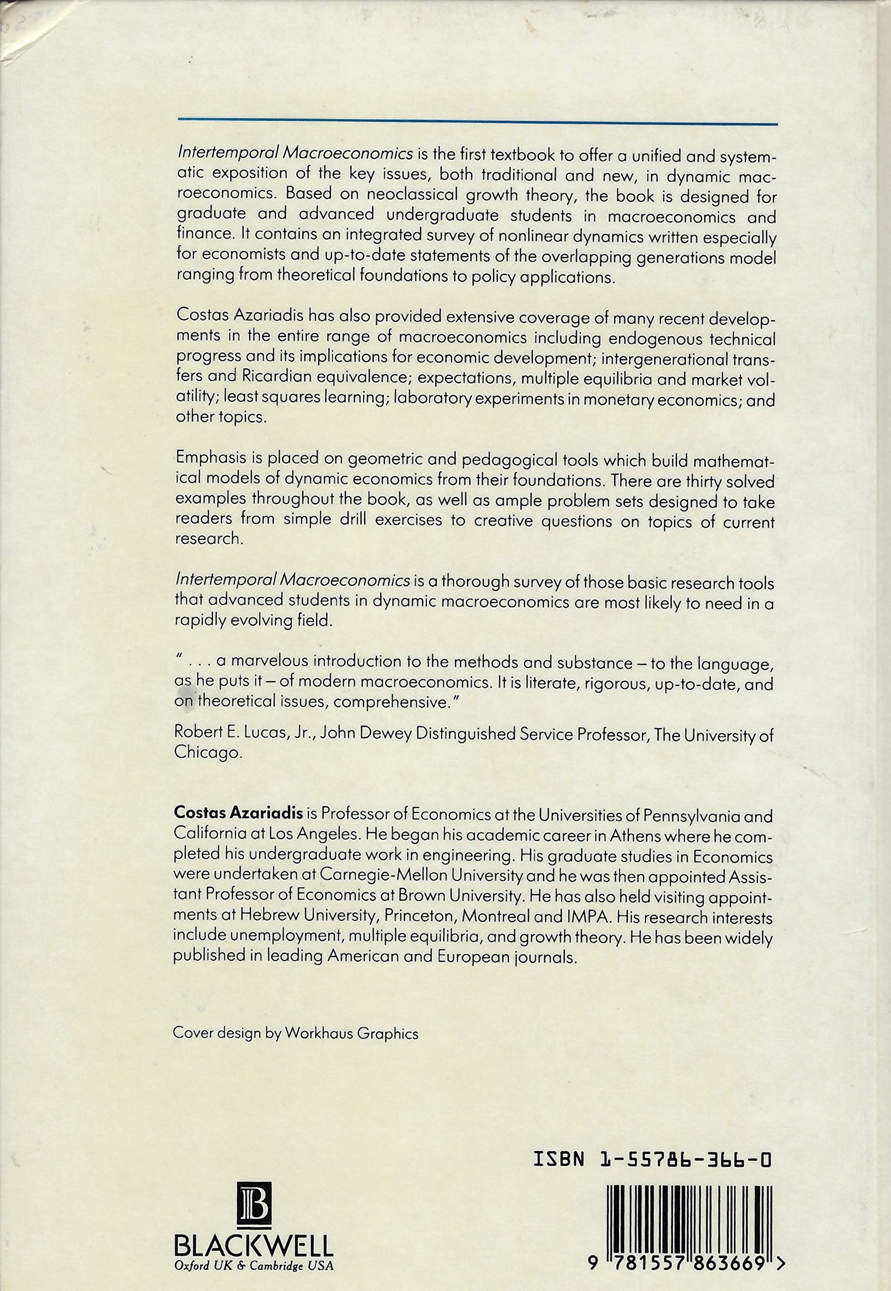 Intertemporal Macroeconomics,Used