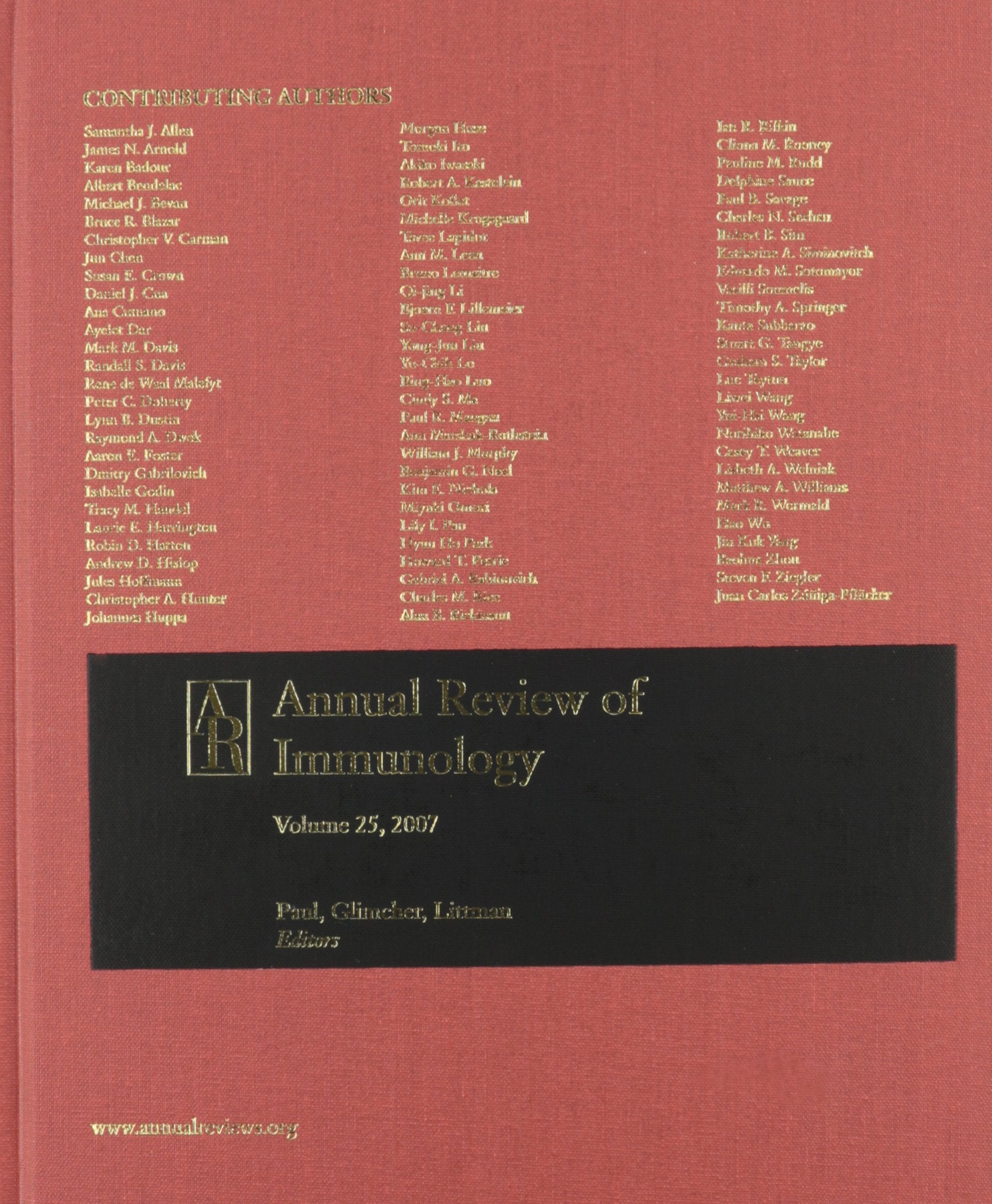 Annual Review Of Immunology 2007,Used