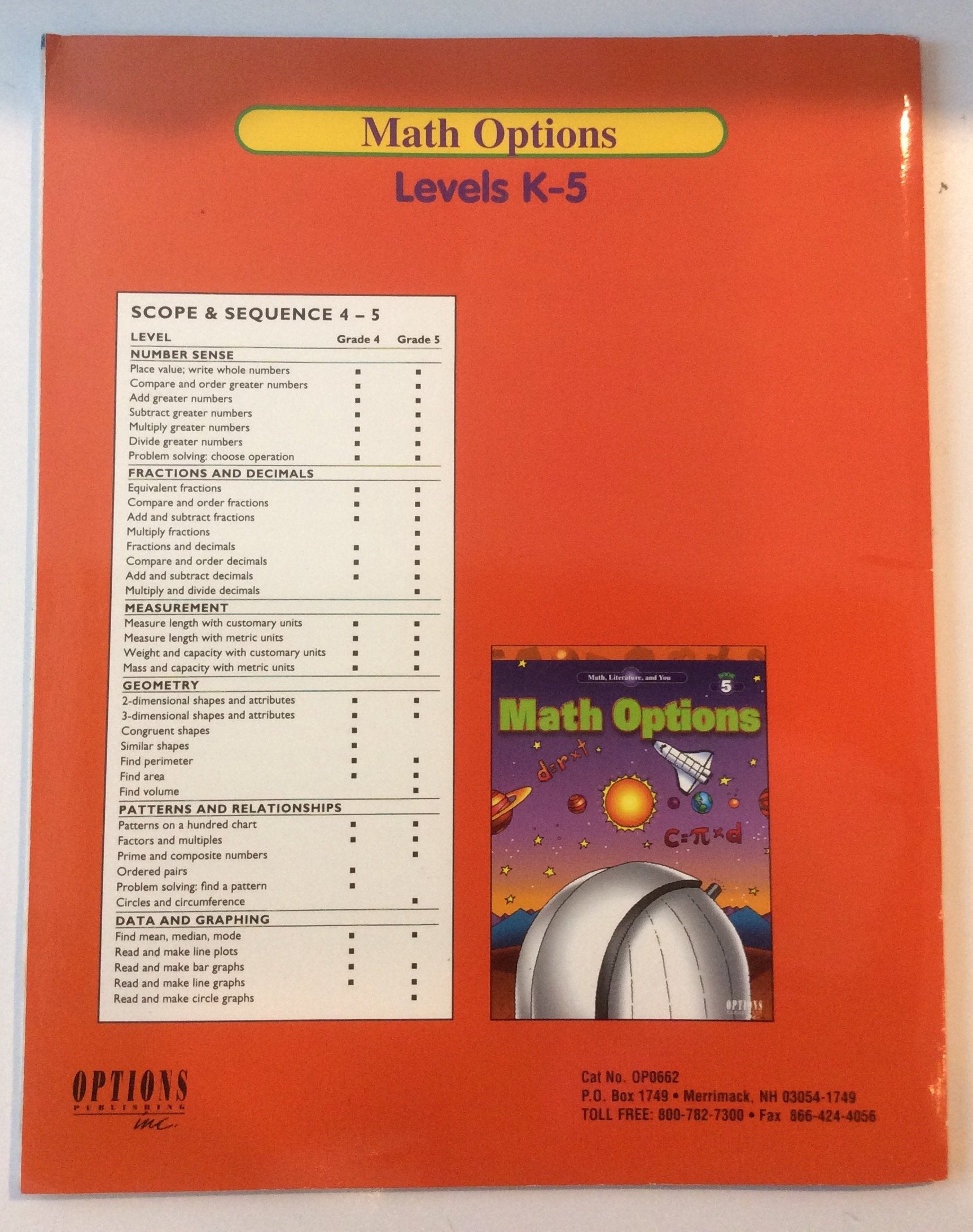 Math Options: Book 5,Used