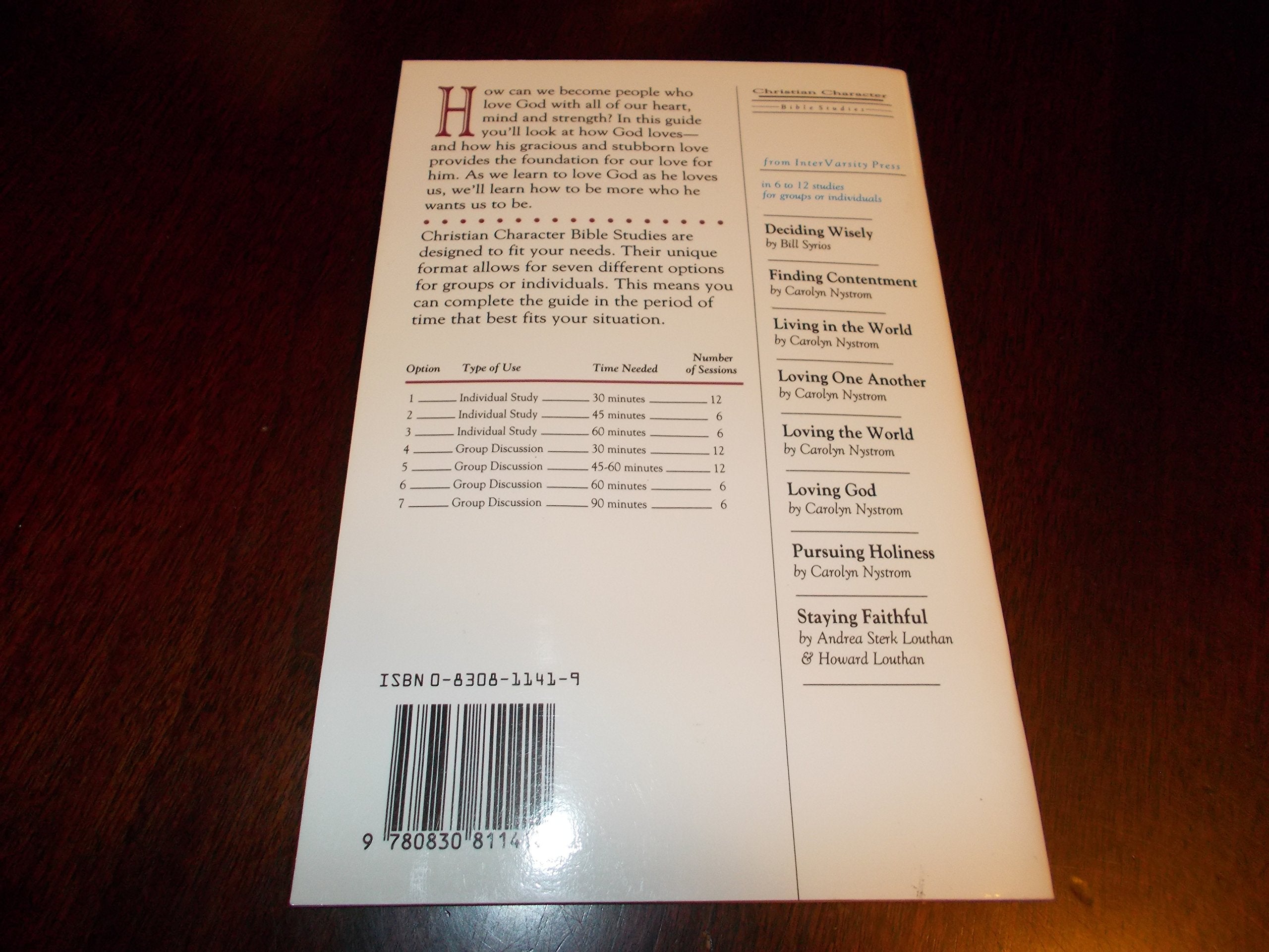 Loving God (Christian Character Bible Studies),Used