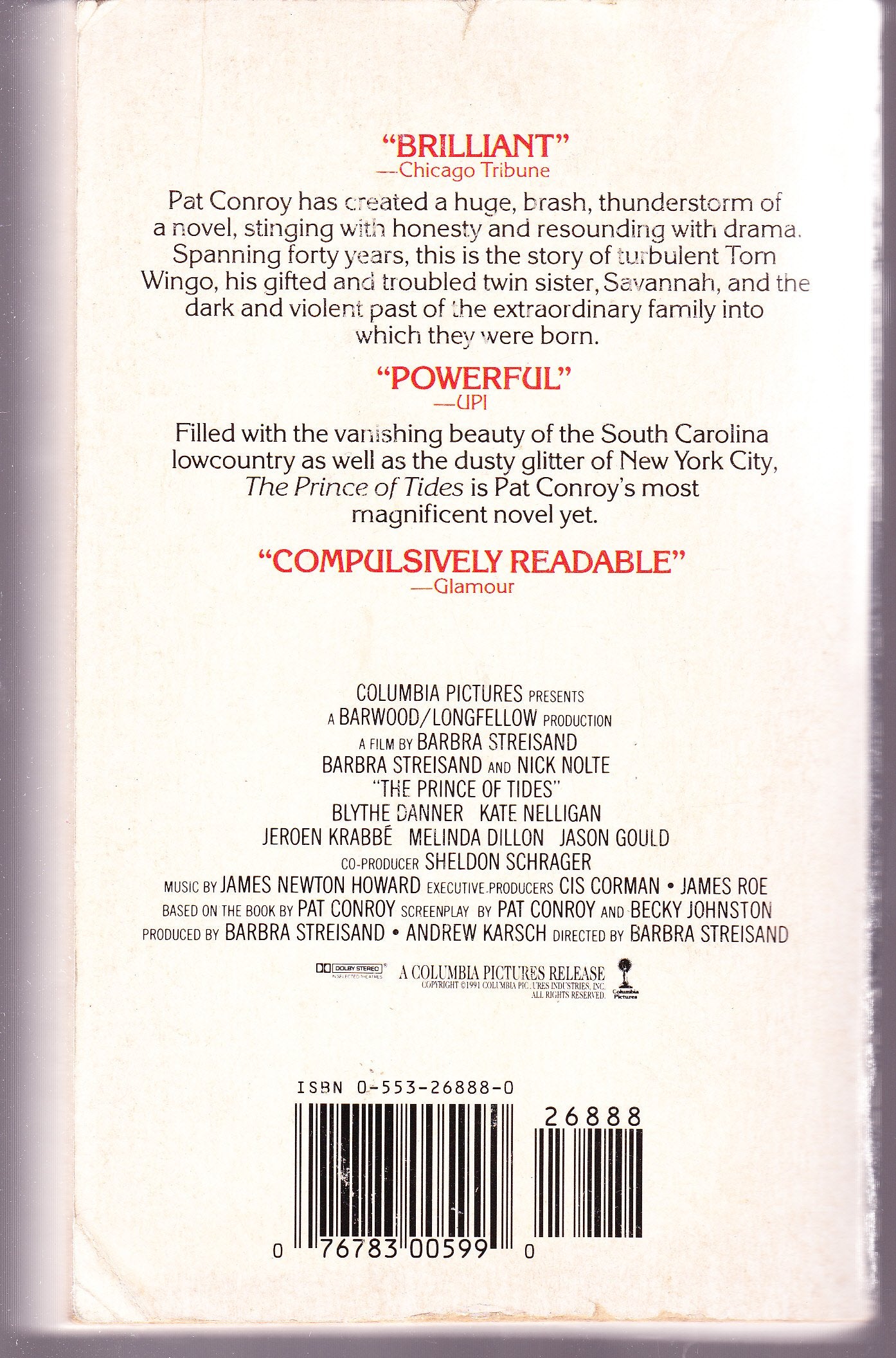 The Prince Of Tides: A Novel-used