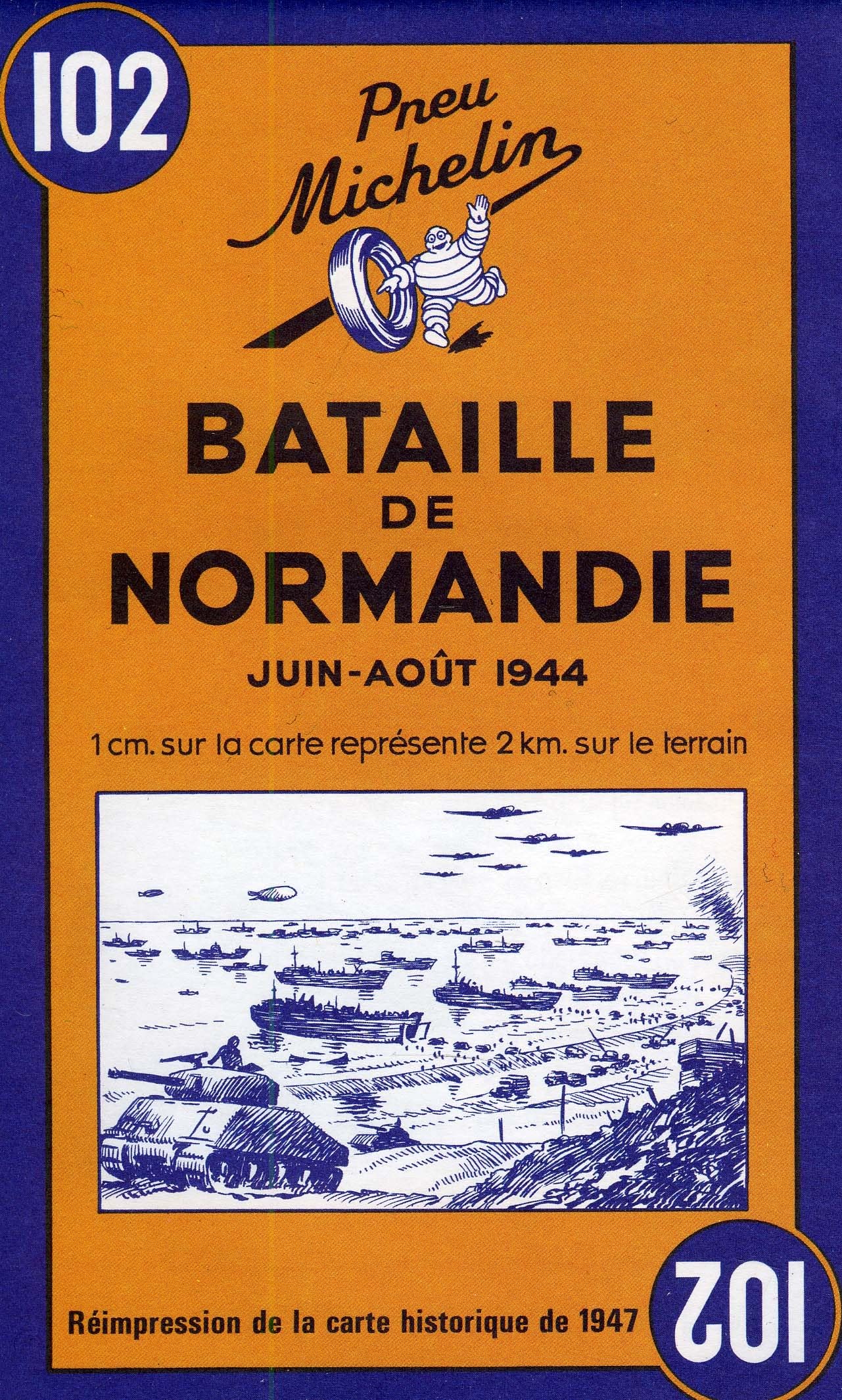 Michelin Battle of Normandy Map No.102,Used