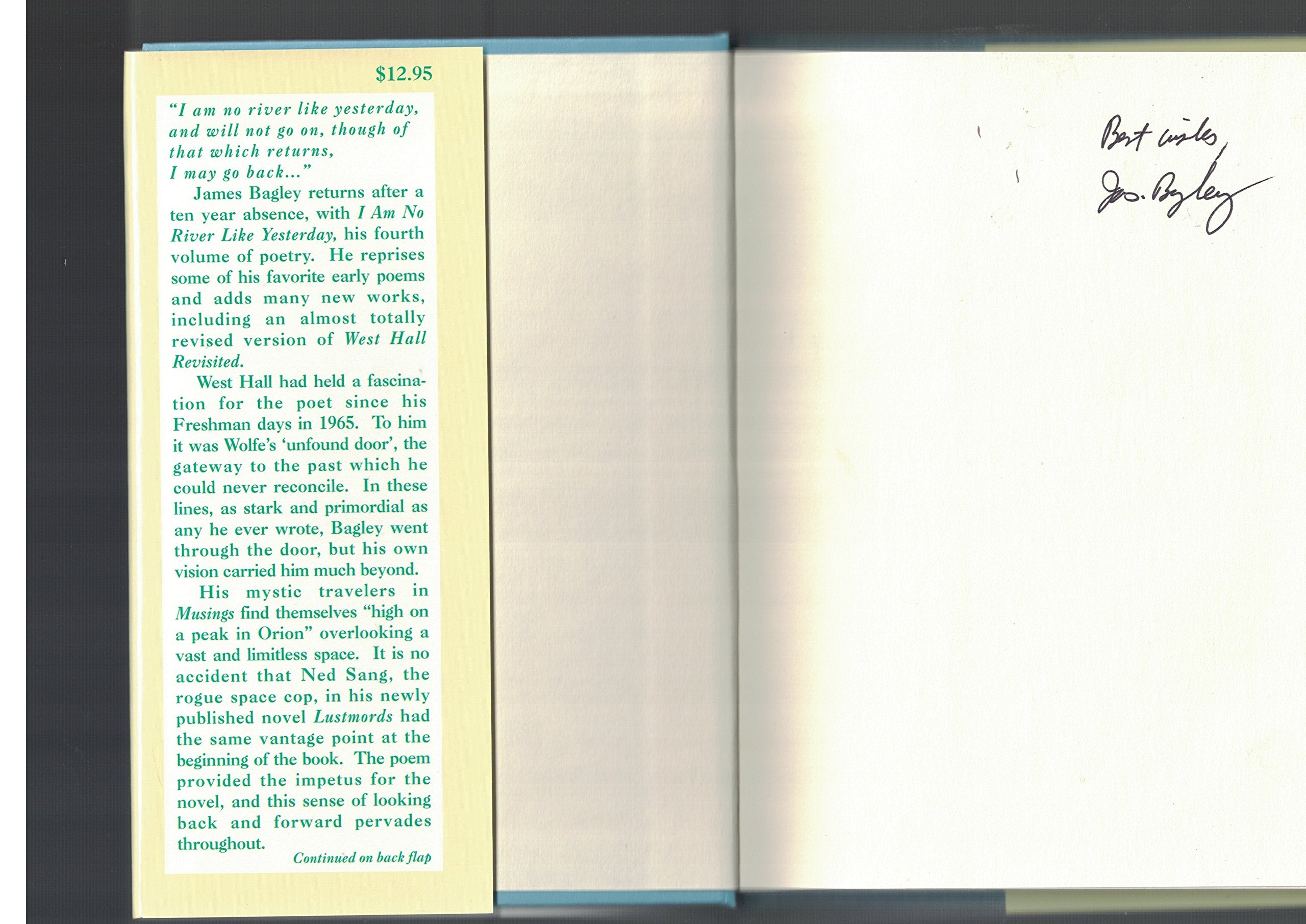 I am no river like yesterday: Selected poems, 19741994,Used