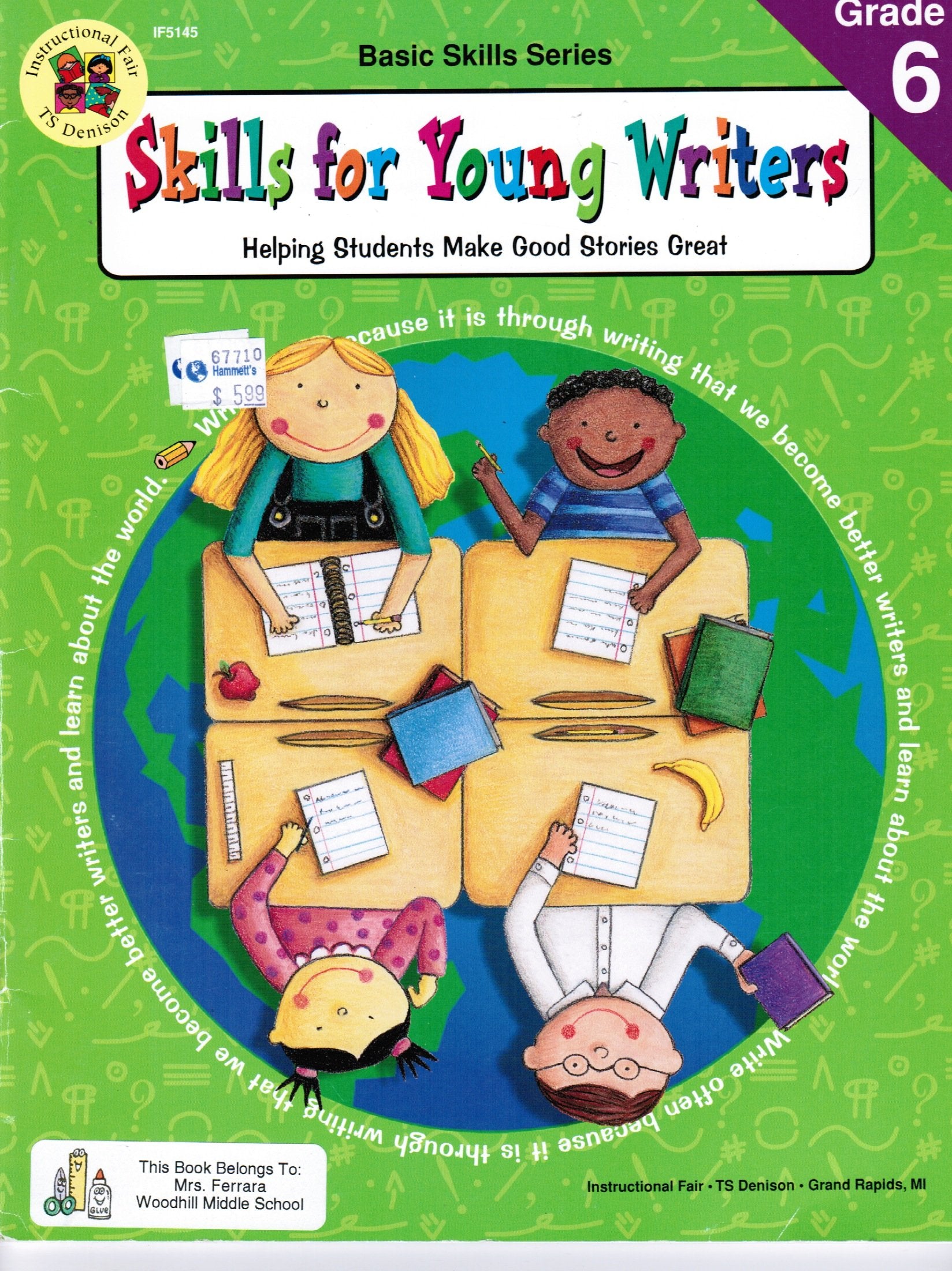 Skills for Young Writers Grade 6,Used
