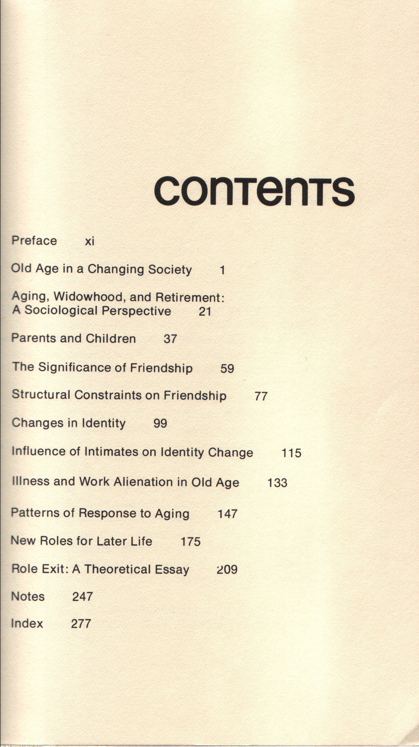 Old age in a changing society,Used