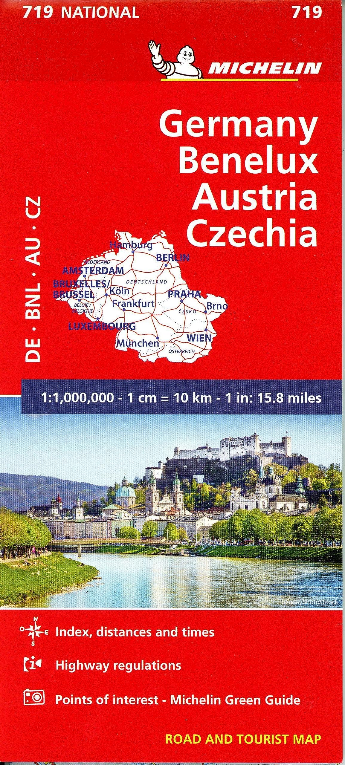 Michelin Germany Austria Benelux Czech Republic Map 719 (Maps/Country (Michelin)),Used