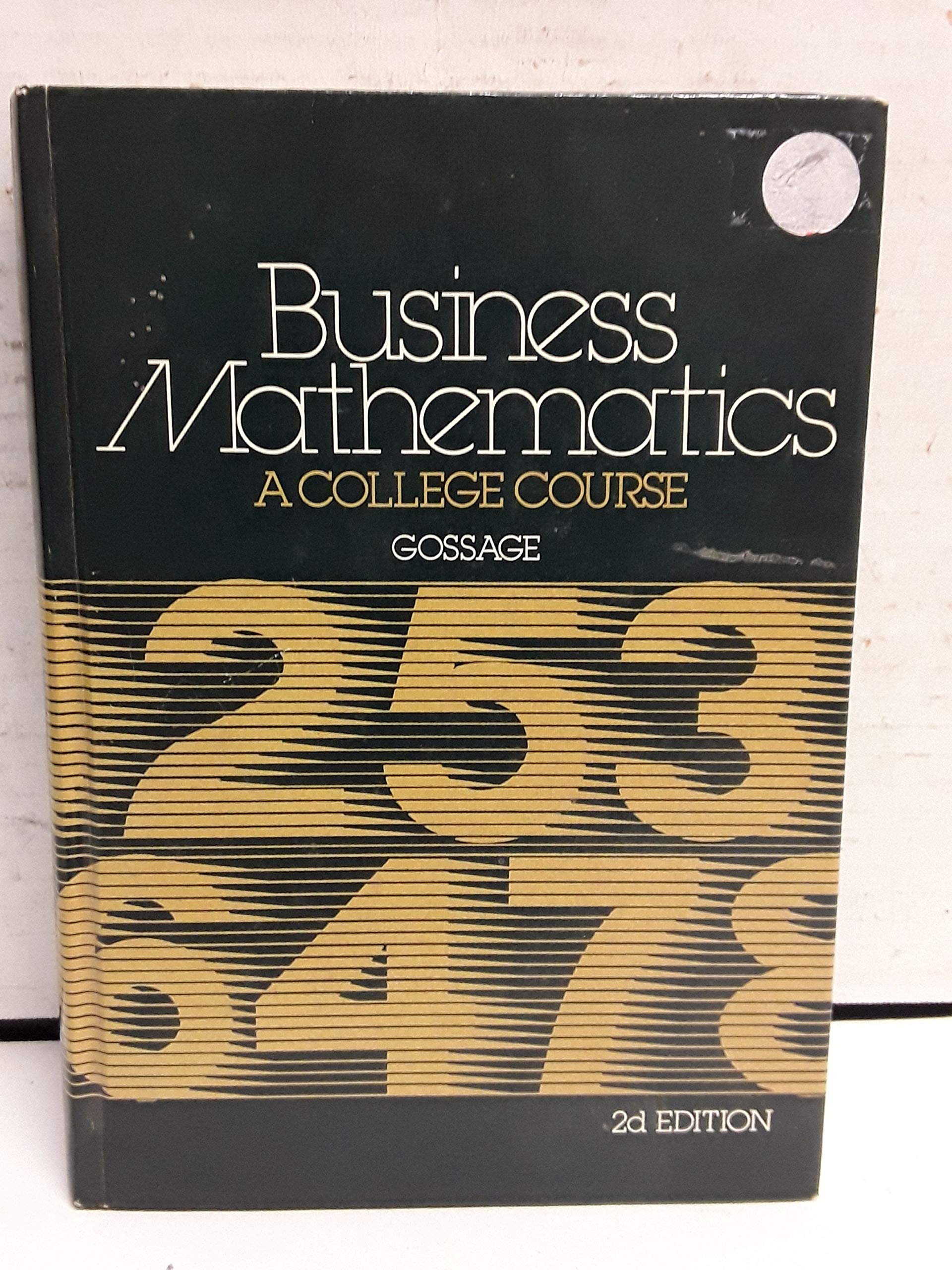 Business mathematics: A college course,Used