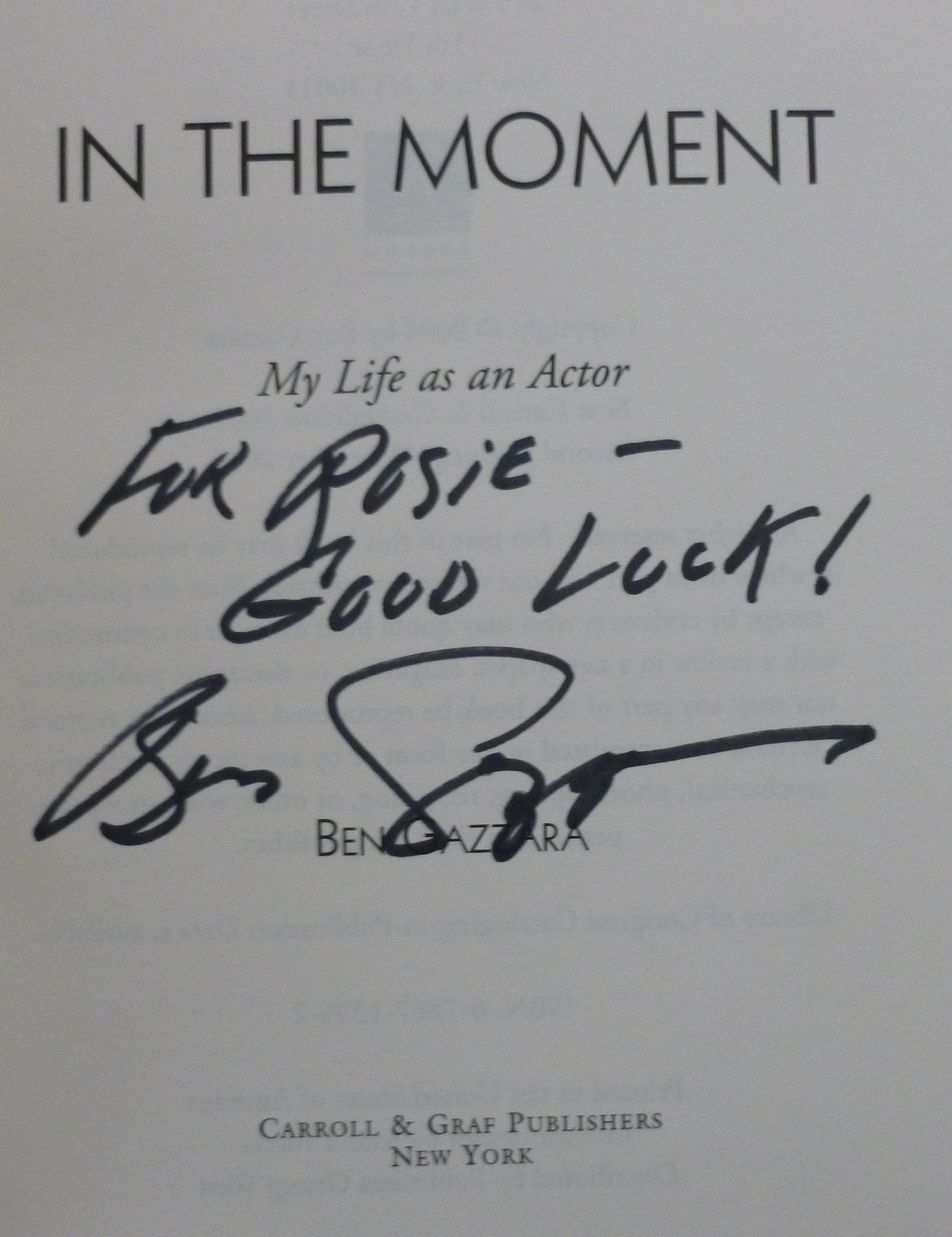 In The Moment: My Life As An Actor,Used