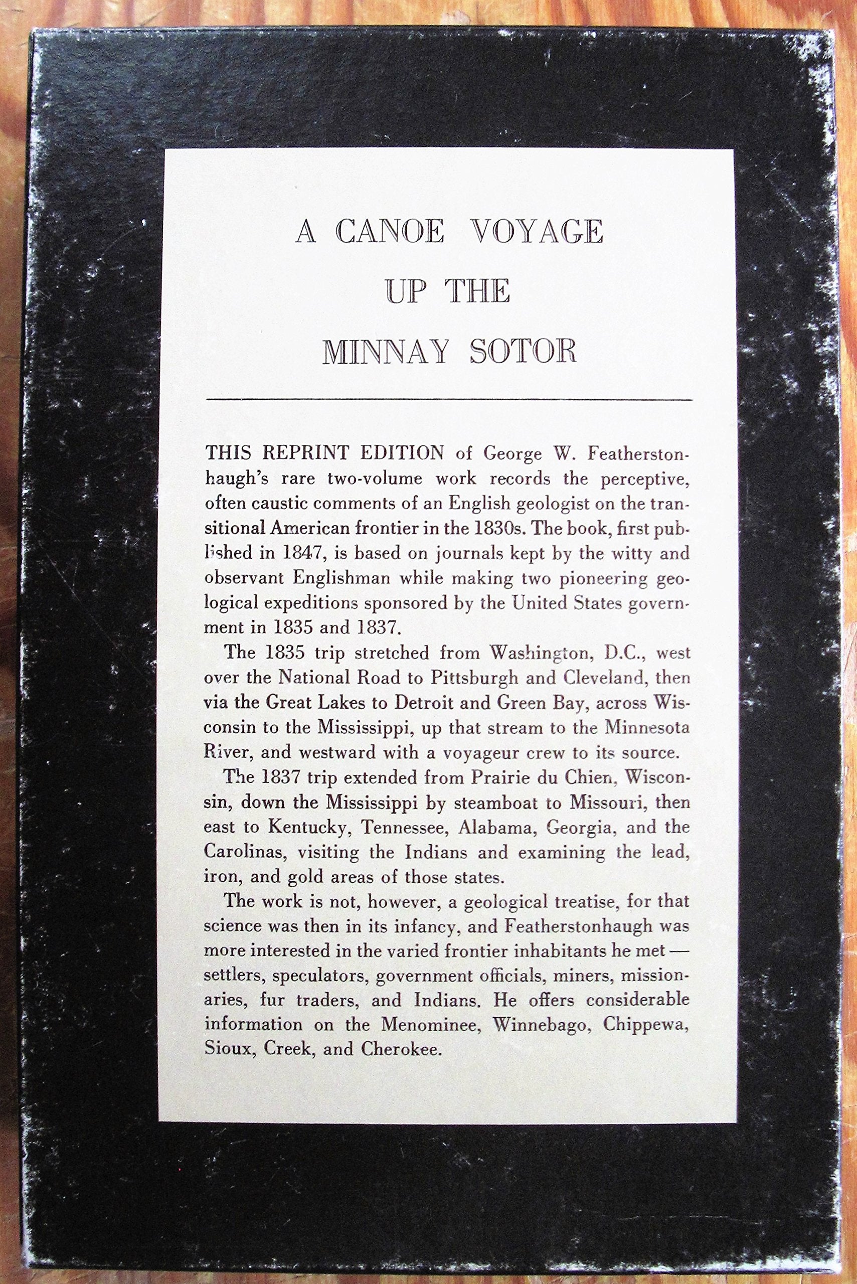 A Canoe Voyage Up the Minnay Sotor (Volume 1 of 2),Used