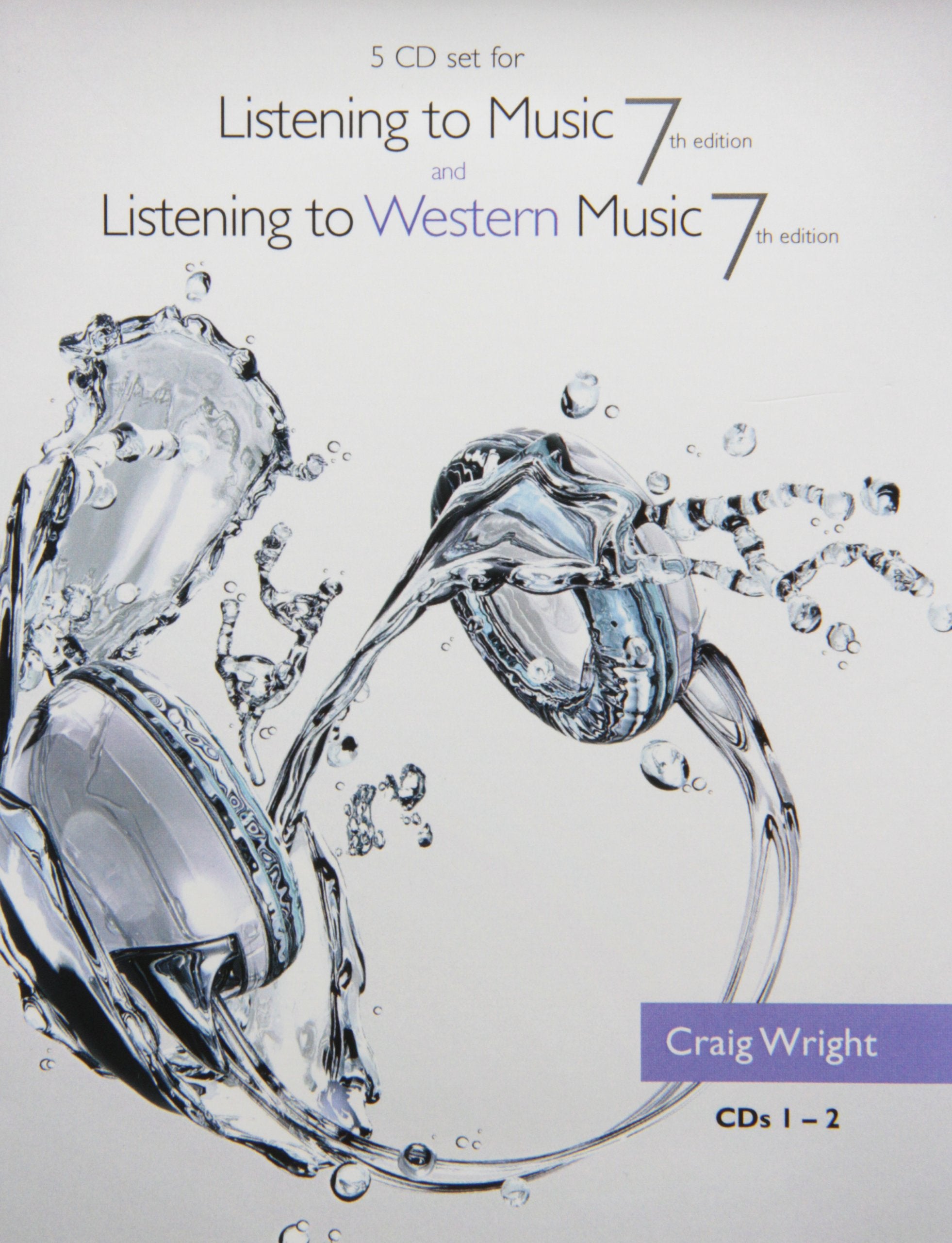 5 CD Set for Wright's Listening to Music, 7th and Listening to Western Music, 7th,New