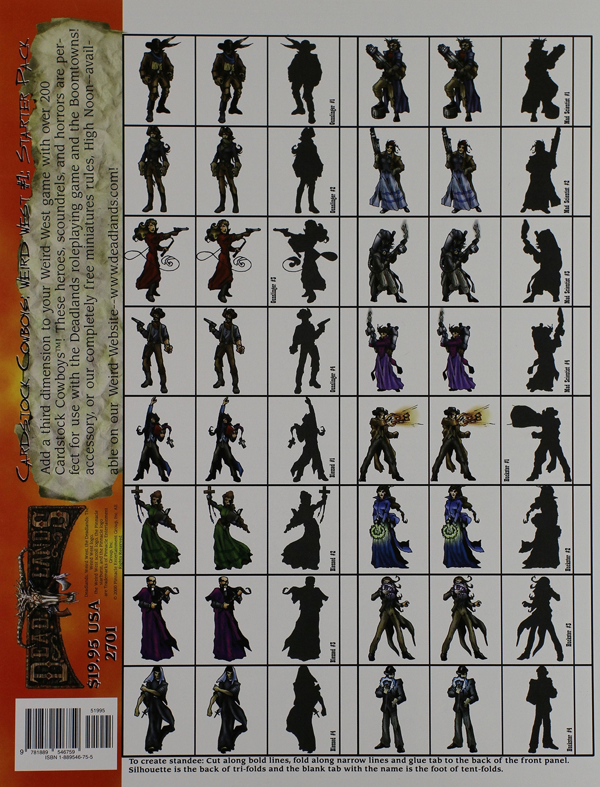 Cardstock Cowboys: Weird West #1: Starter Pack (Deadlands),Used