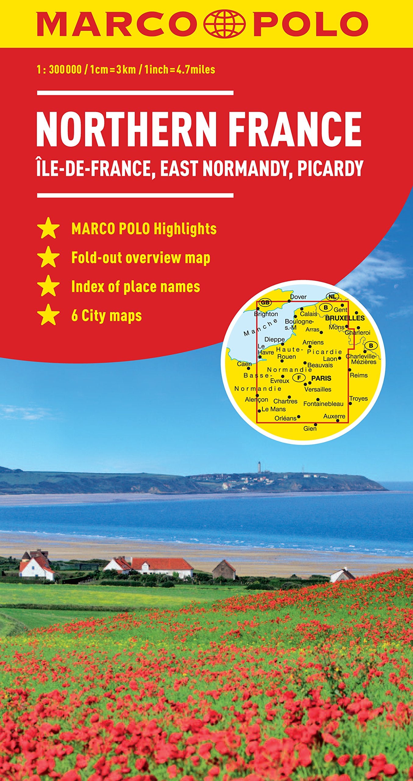 Northern France Marco Polo Map (Marco Polo Maps),Used