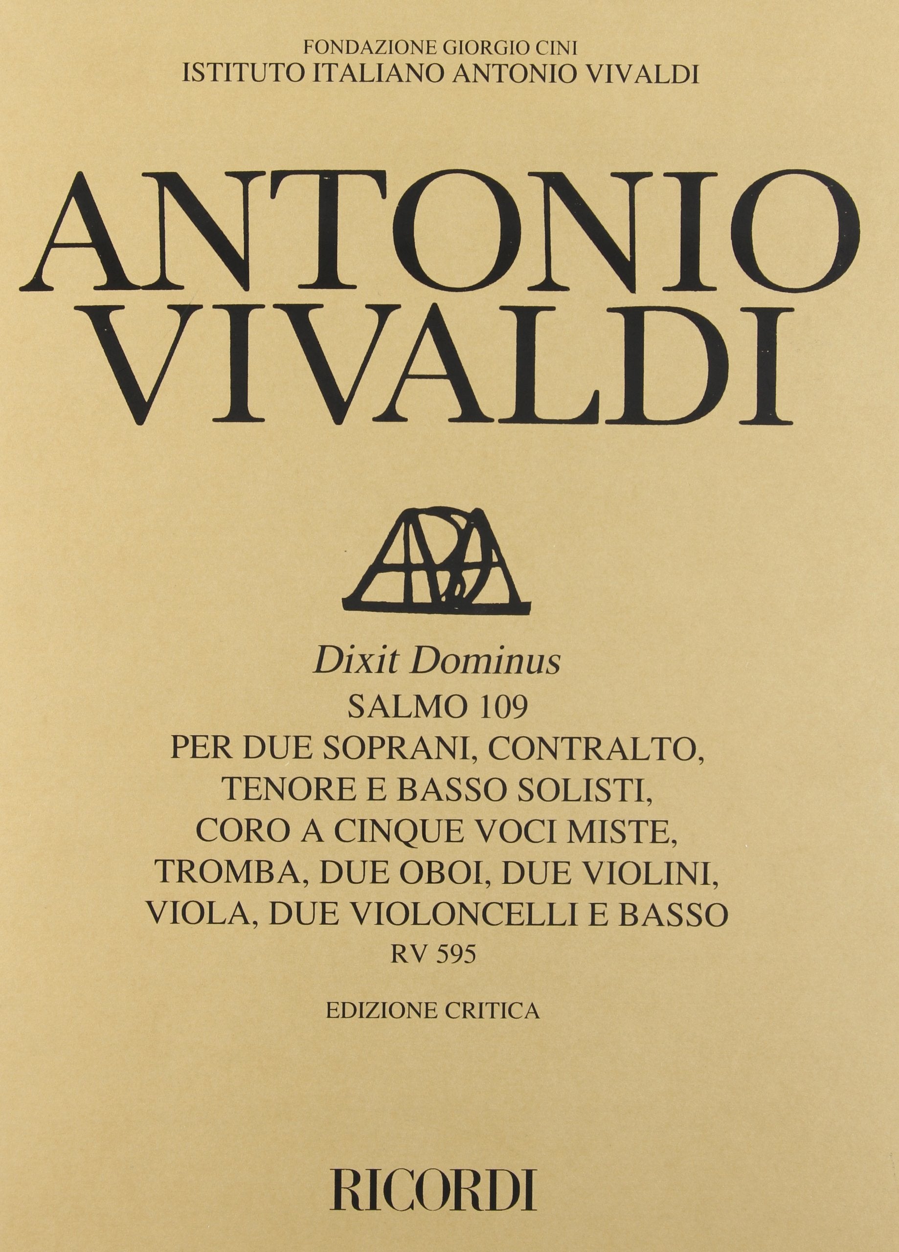 Dixit Dominus RV595: Critical Edition Score,Used