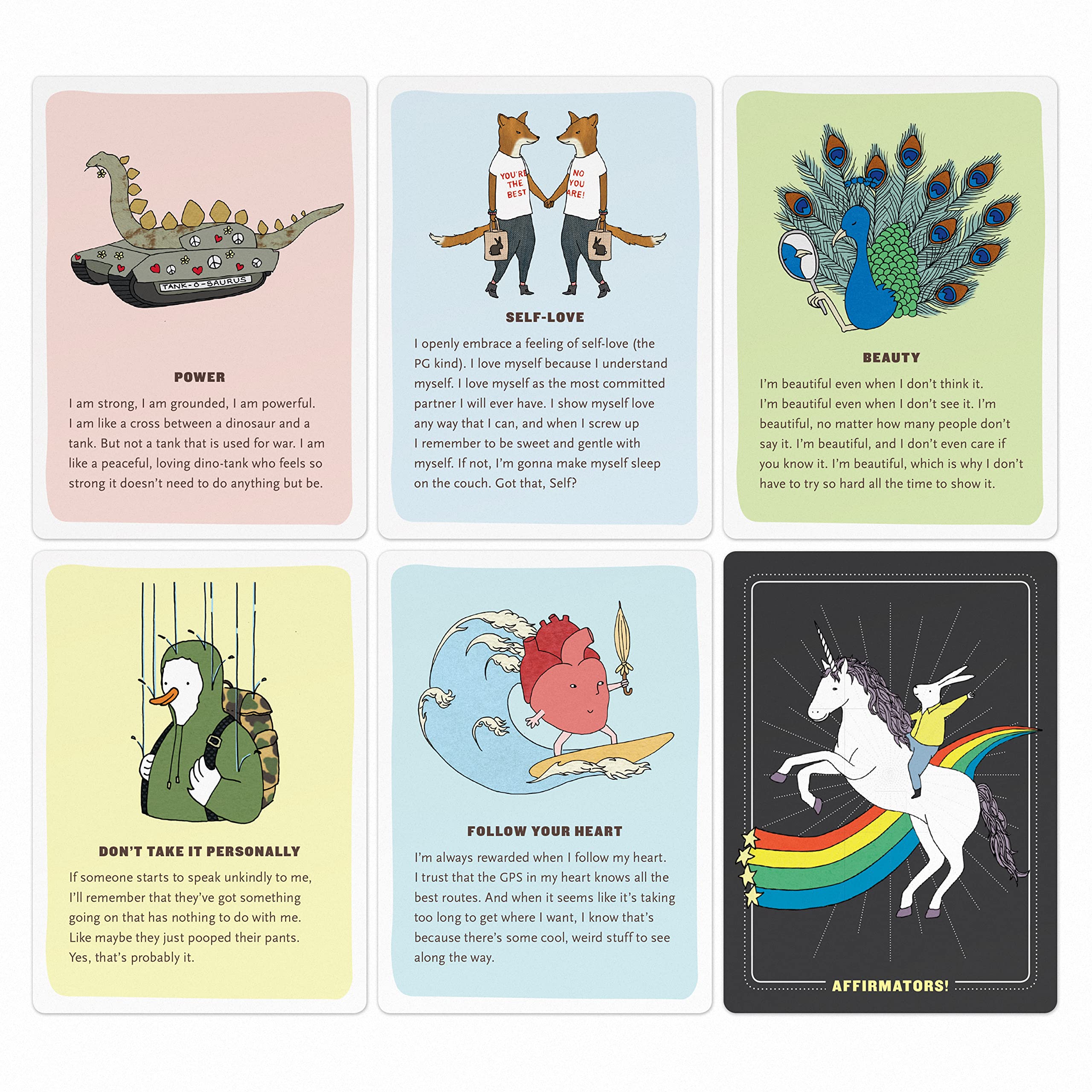 Affirmators! 50 Affirmation Cards Deck To Help You Help Yourself Without The Selfhelpyness!,Used