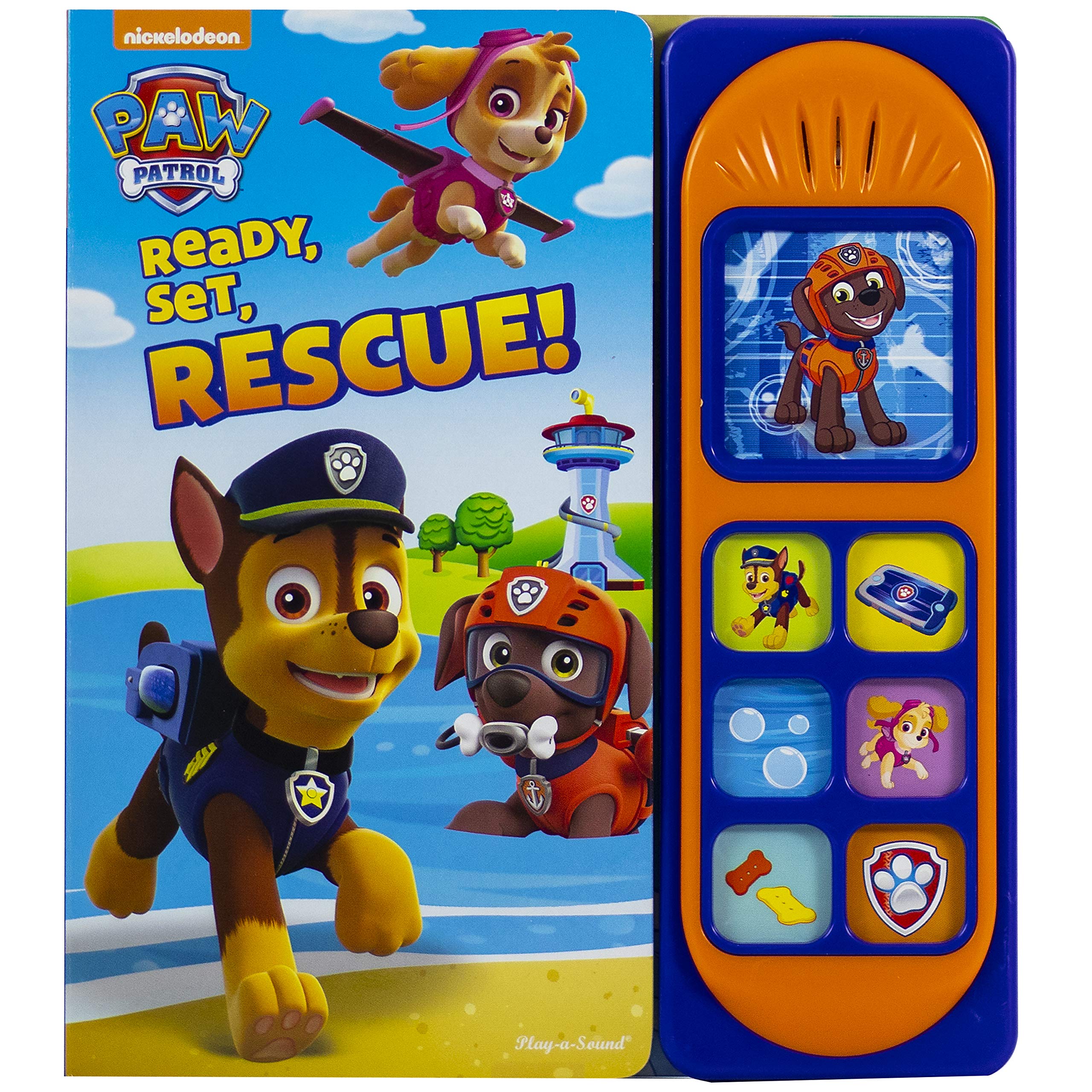 Nickelodeon Paw Patrol Chase, Skye, Marshall, & More. Ready, Set, Rescue  Sound Board Book  PI Kids (PlayASound),Used