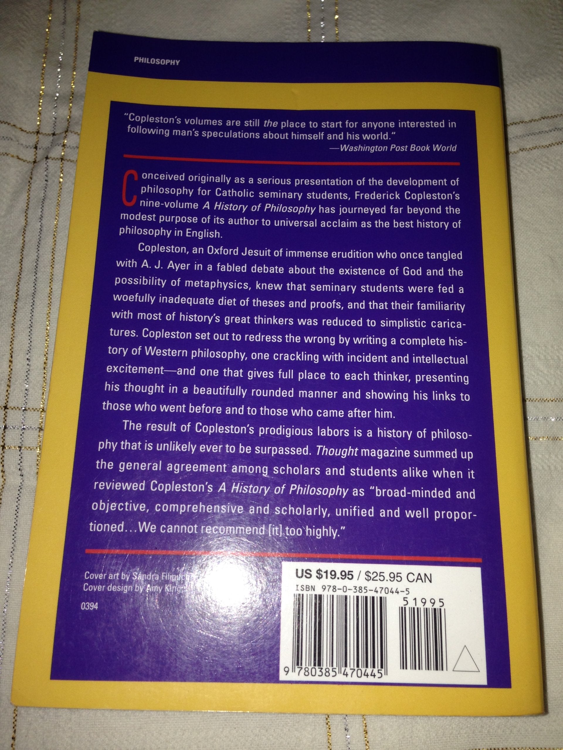 A History of Philosophy, Vol. 7: Modern Philosophy From the PostKantian Idealists to Marx, Kierkegaard, and Nietzsche,Used