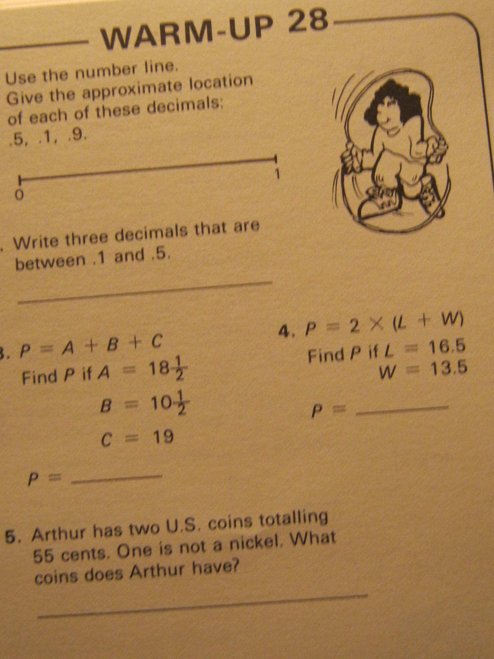 Math WarmUps: Short Exercises for Review & Exploration, For Jr. High, Grades 79,Used