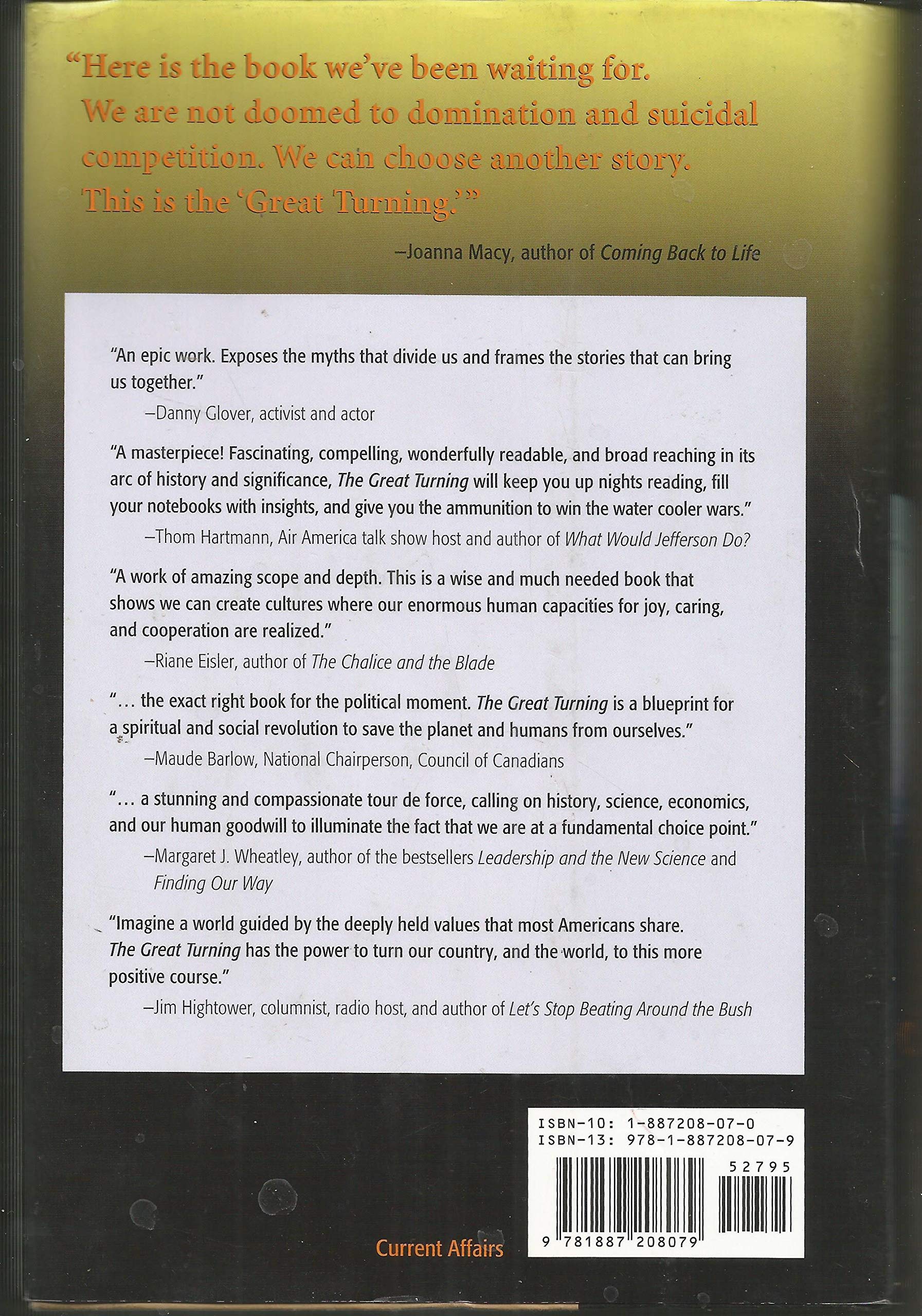 The Great Turning: From Empire To Earth Community,Used
