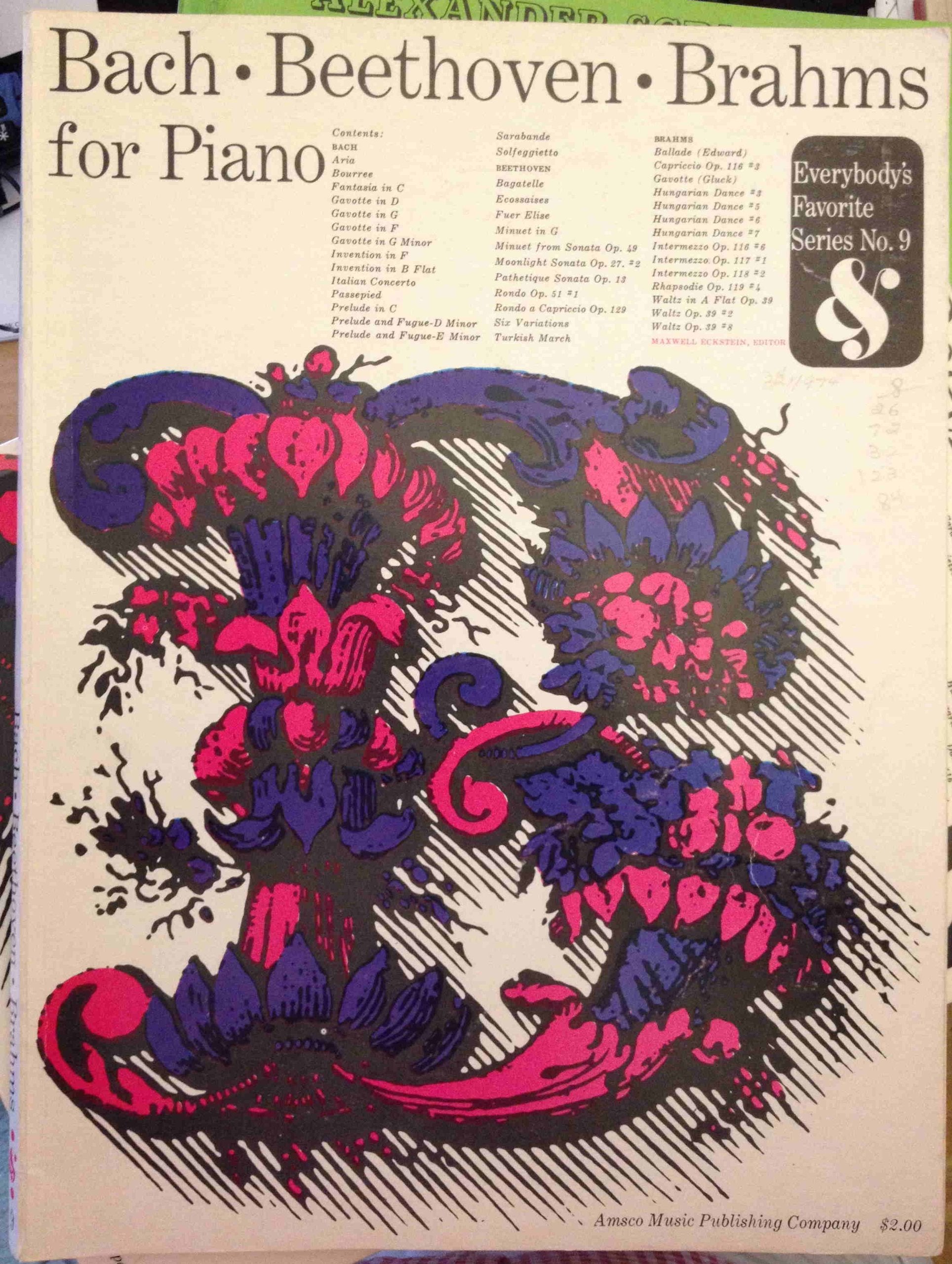 Bach, Beethoven And Brahams For Piano,Used