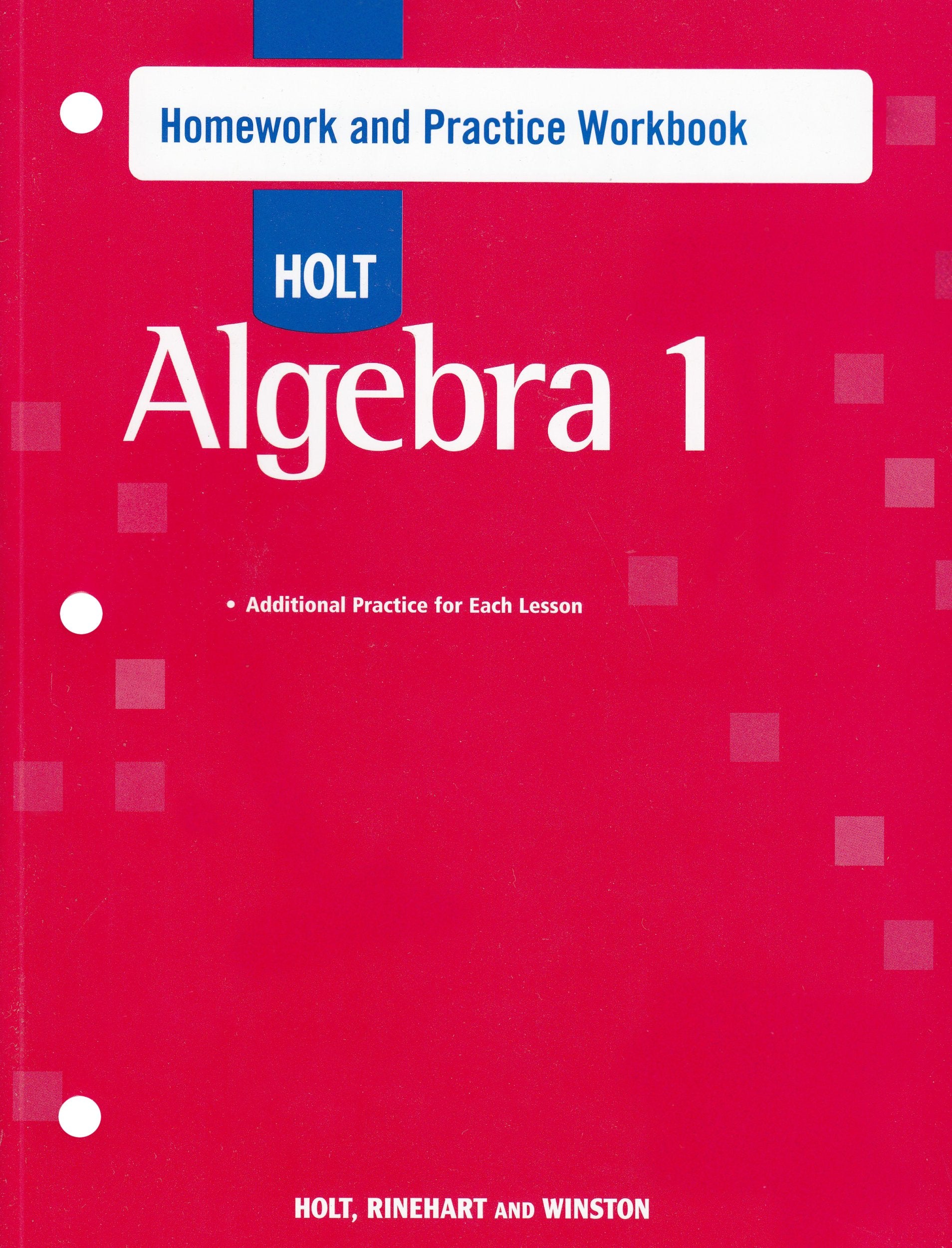 Algebra 1: Homework And Practice Workbook,New